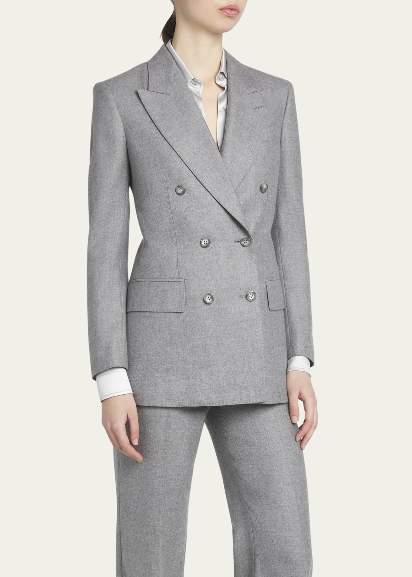 TOM FORD Double-Breasted Cashmere Blazer Image 4 of 5