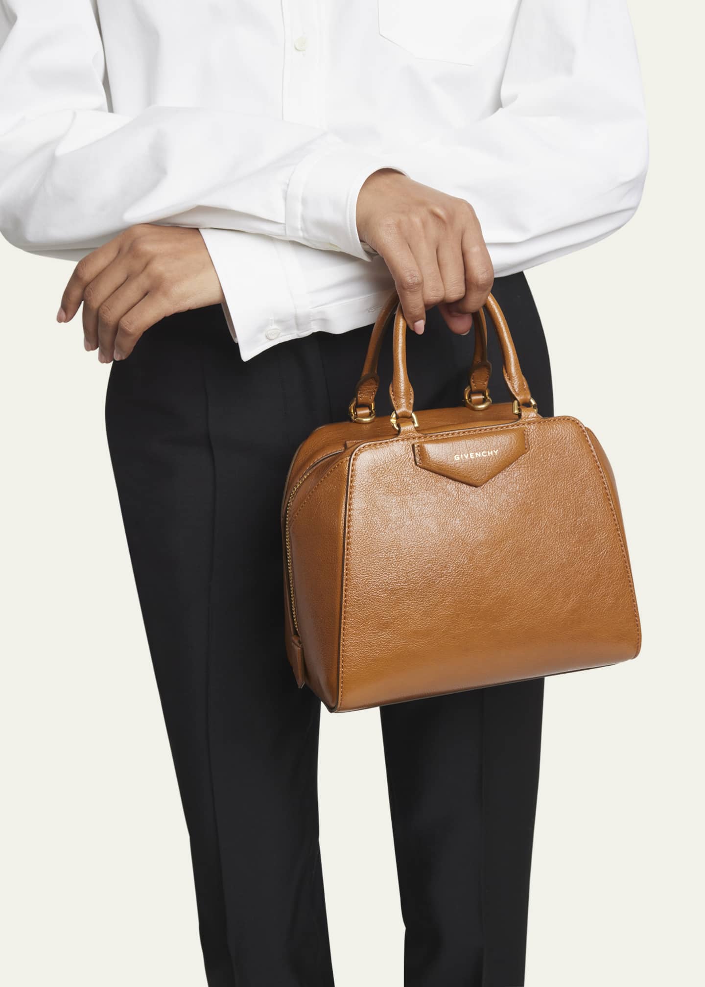 Givenchy Antigona Top Handle Bag in Shiny Tumbled Leather Bergdorf Goodman