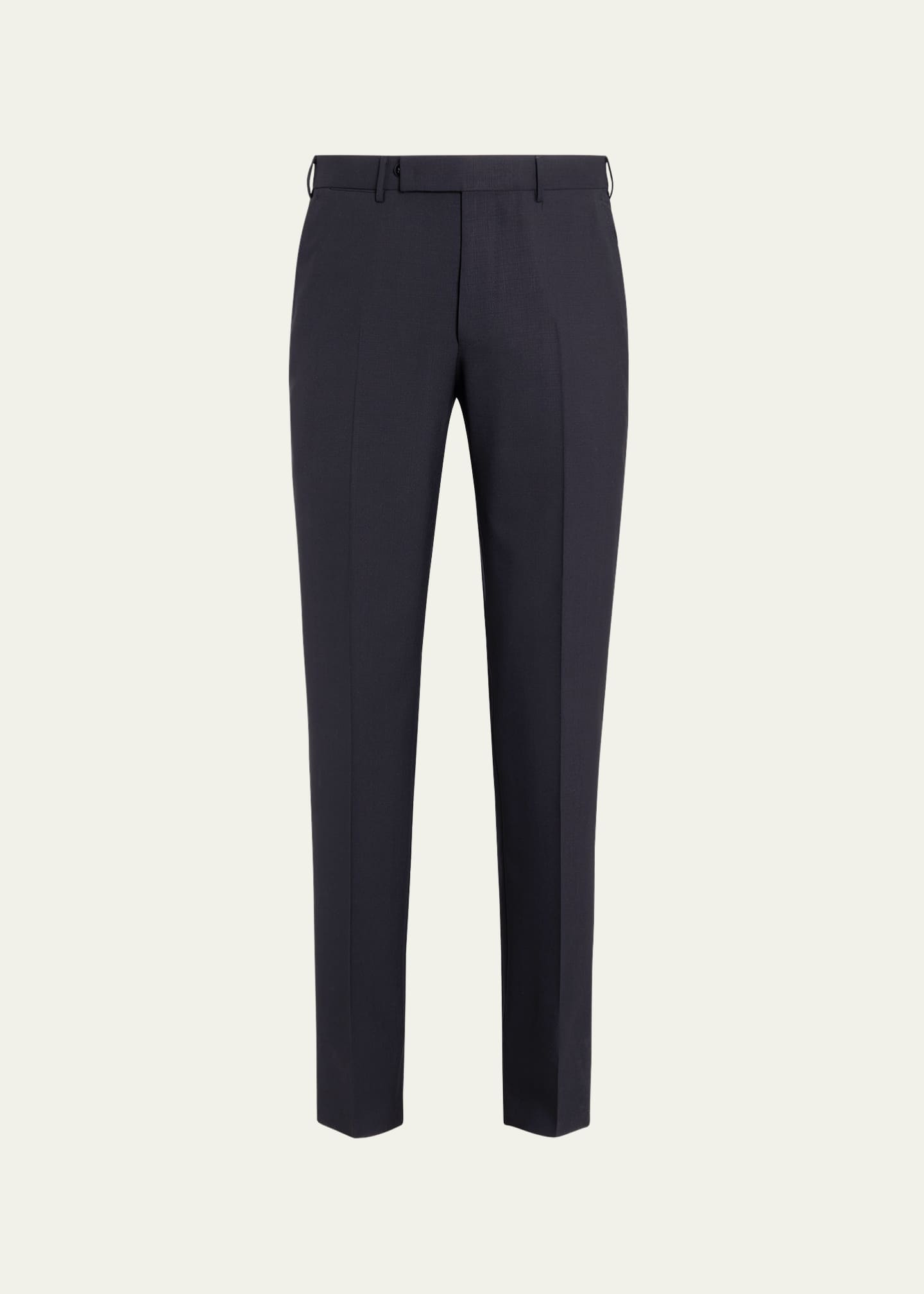 ZEGNA Men's High Performance Flat-Front Trousers Image 1 of 4