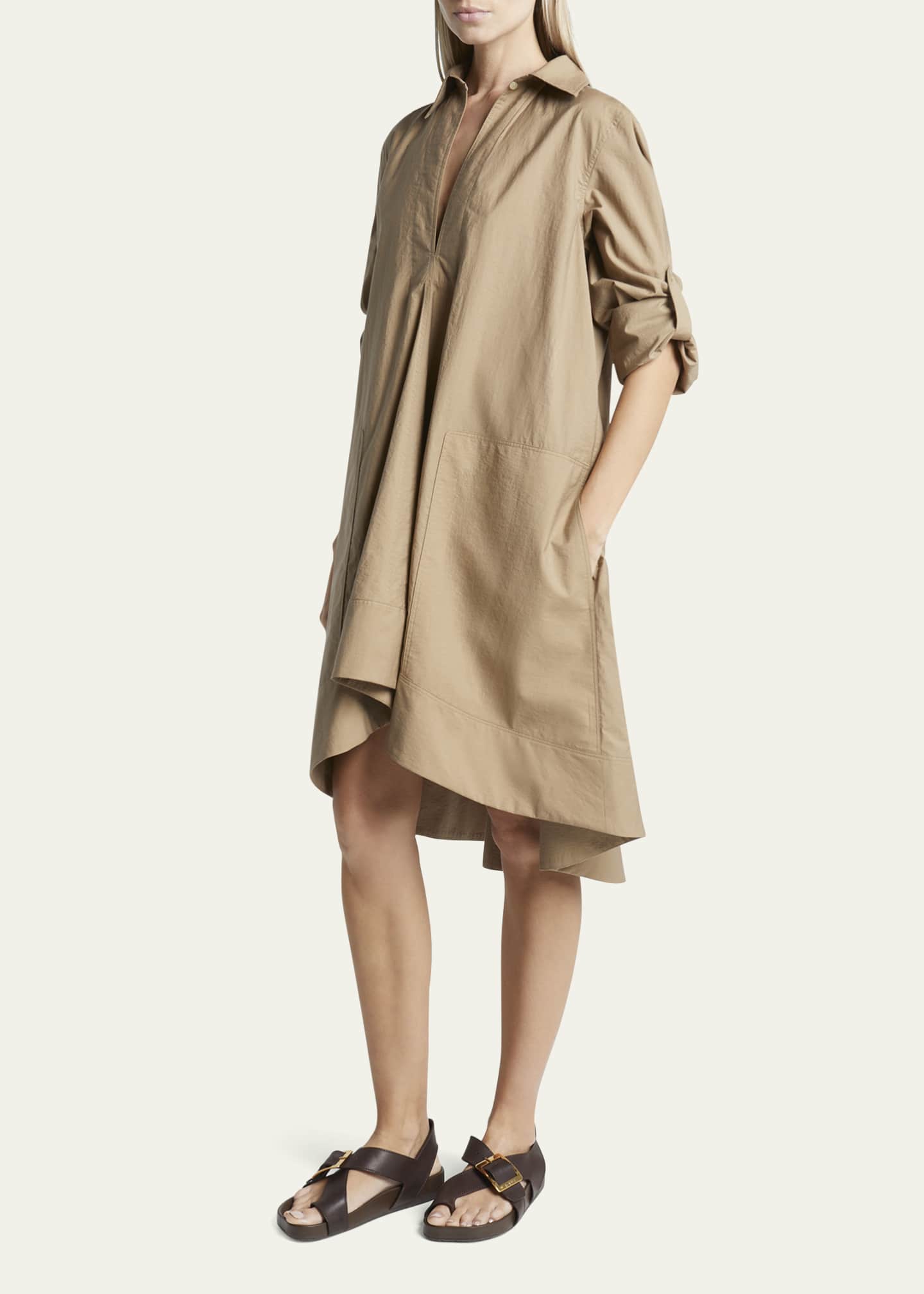 Loewe x Paula Ibiza Wrap Tunic Dress with Rolled Cuff Sleeves Image 4 of 5