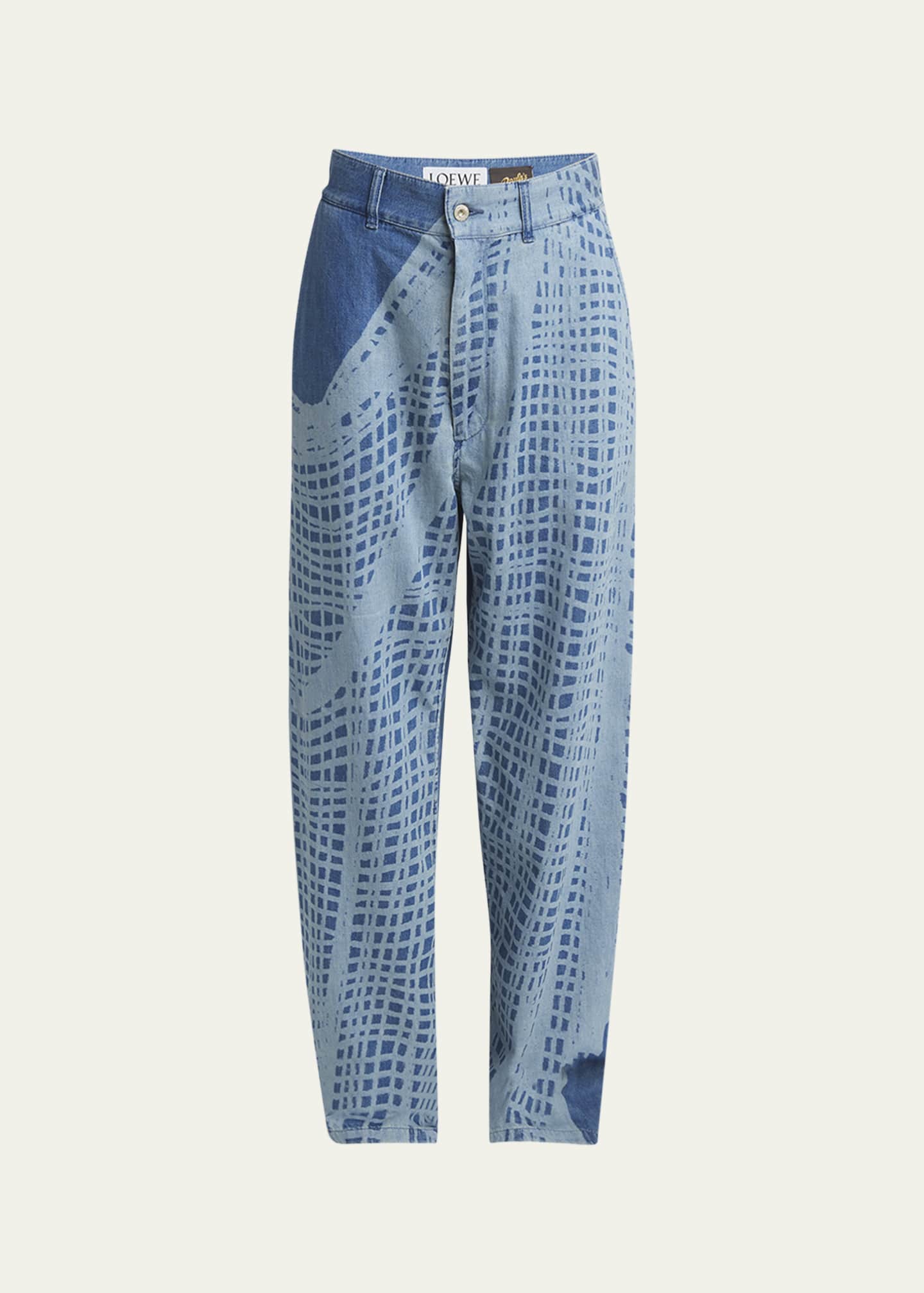 Loewe x Paula Ibiza Tie Dye Baggy Denim Jeans