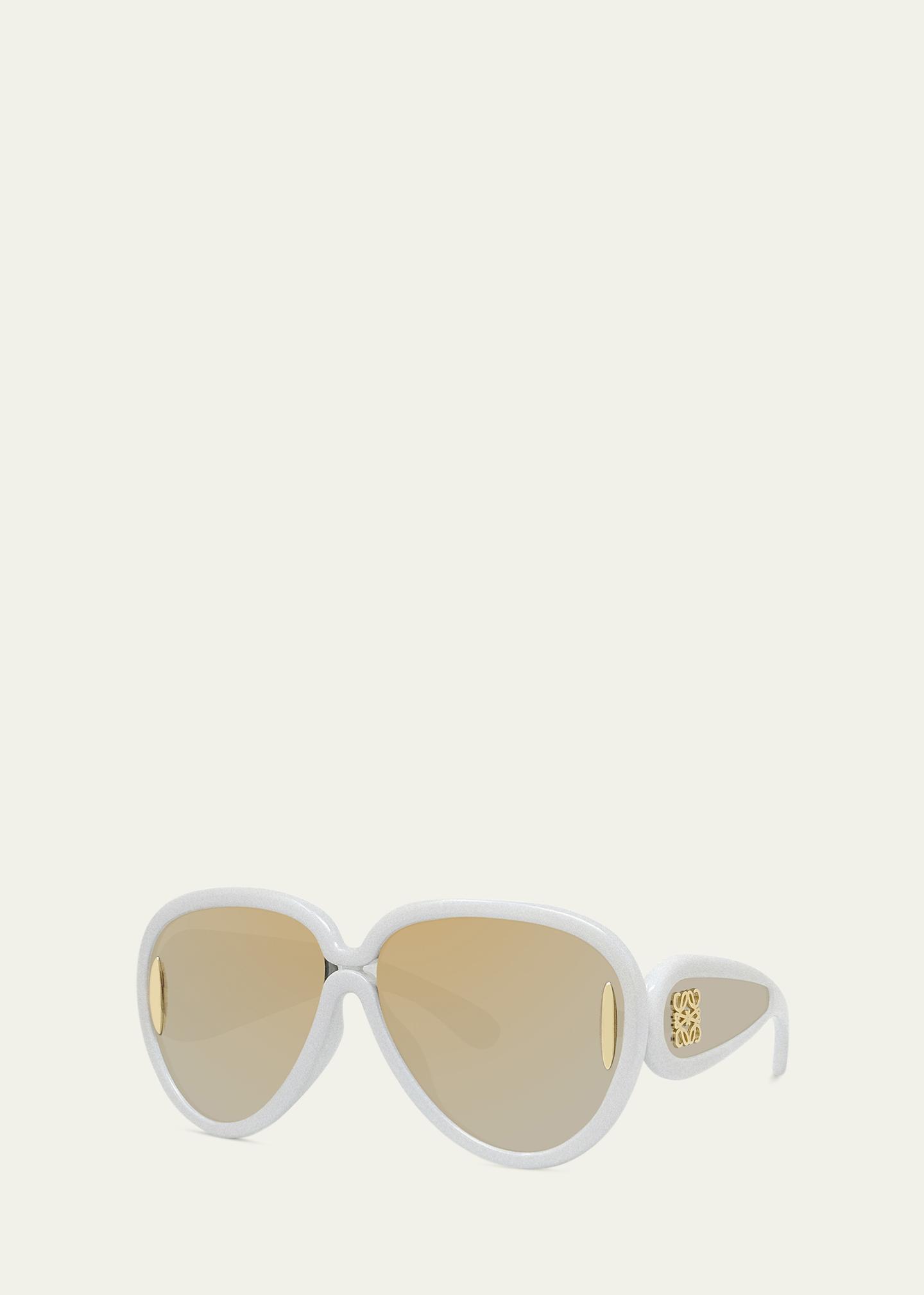 LOEWE Anagram Injected Plastic Shield Aviator Sunglasses