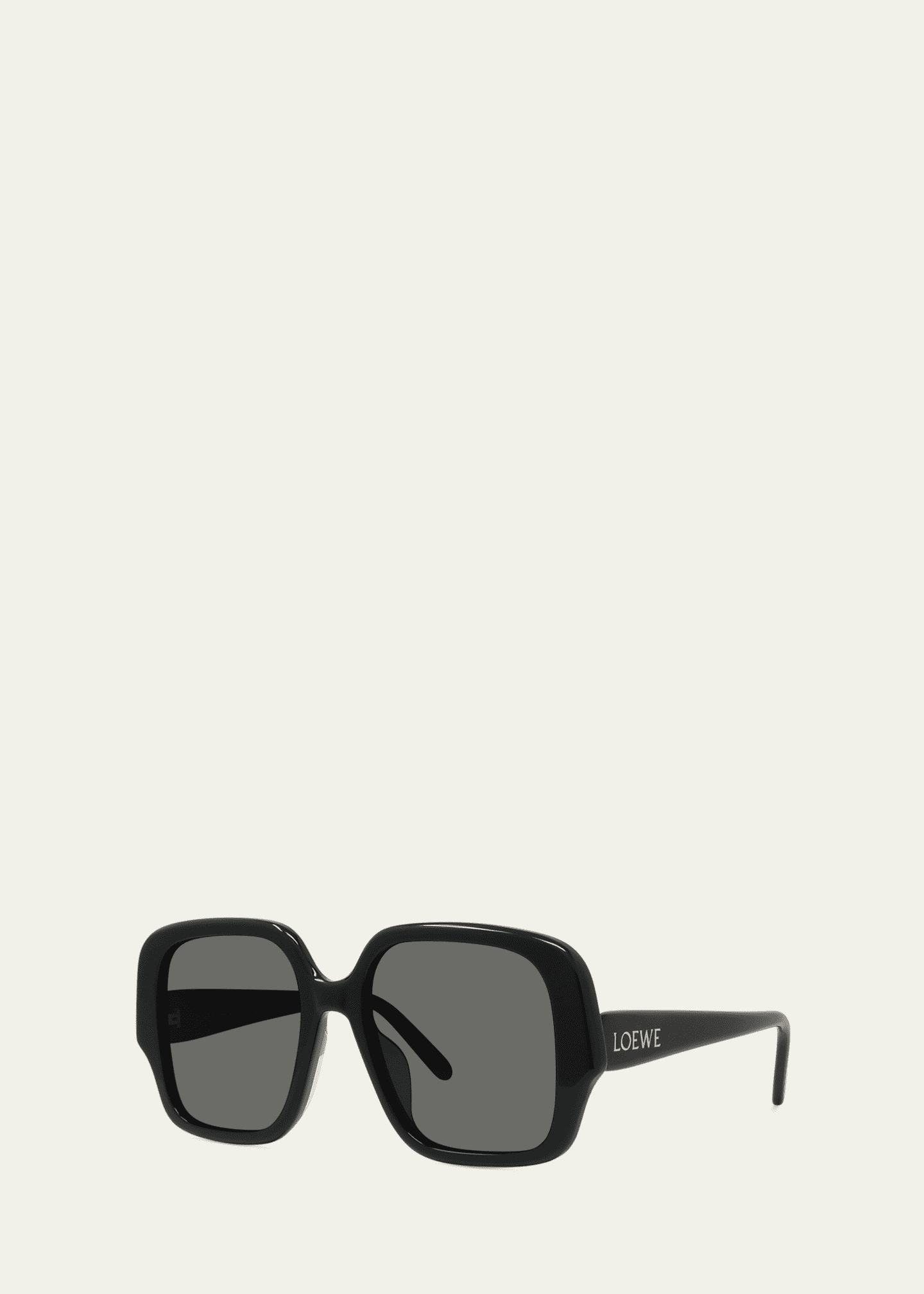 サングラス Loewe Black Acetate Sunglasses Loewe Eyewear Loewe Acetate Curvy Sunglasses in Shiny Black