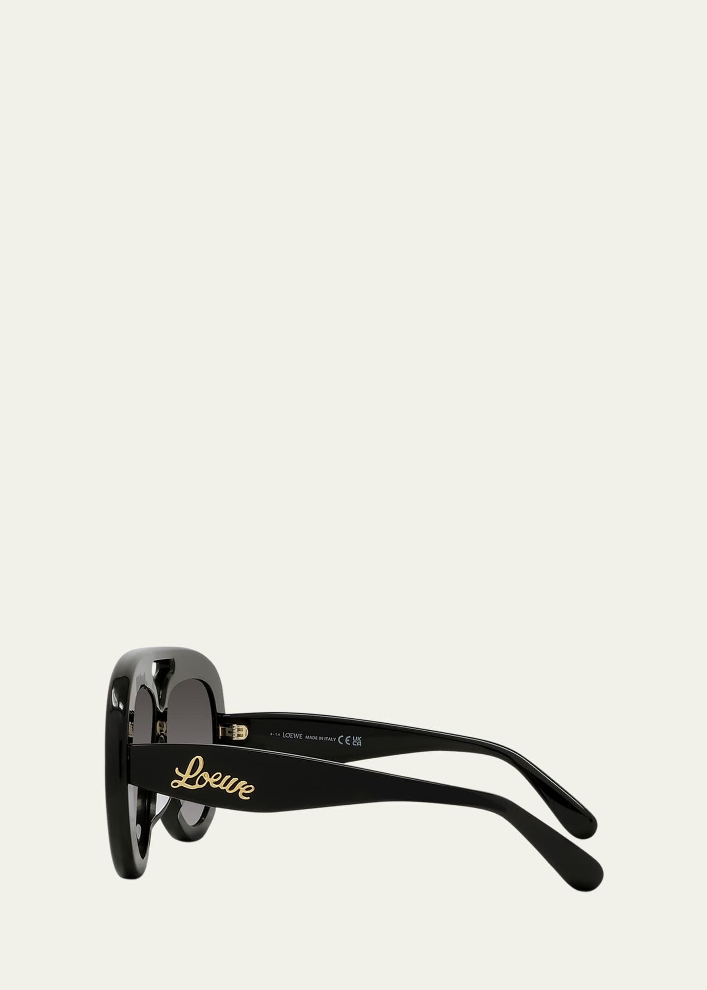 Loewe Curved Logo Acetate Aviator Sunglasses Image 3 of 3