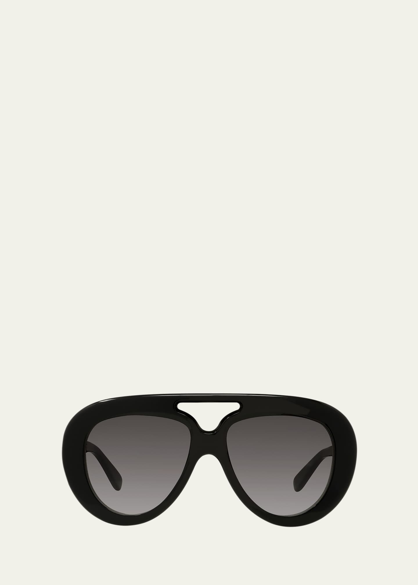 Loewe Curved Logo Acetate Aviator Sunglasses Image 1 of 3