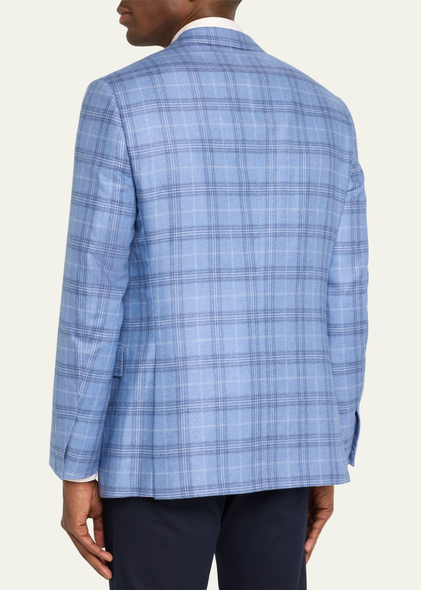 Brioni Men's Silk-Cashmere Plaid Sport Coat Image 3 of 5