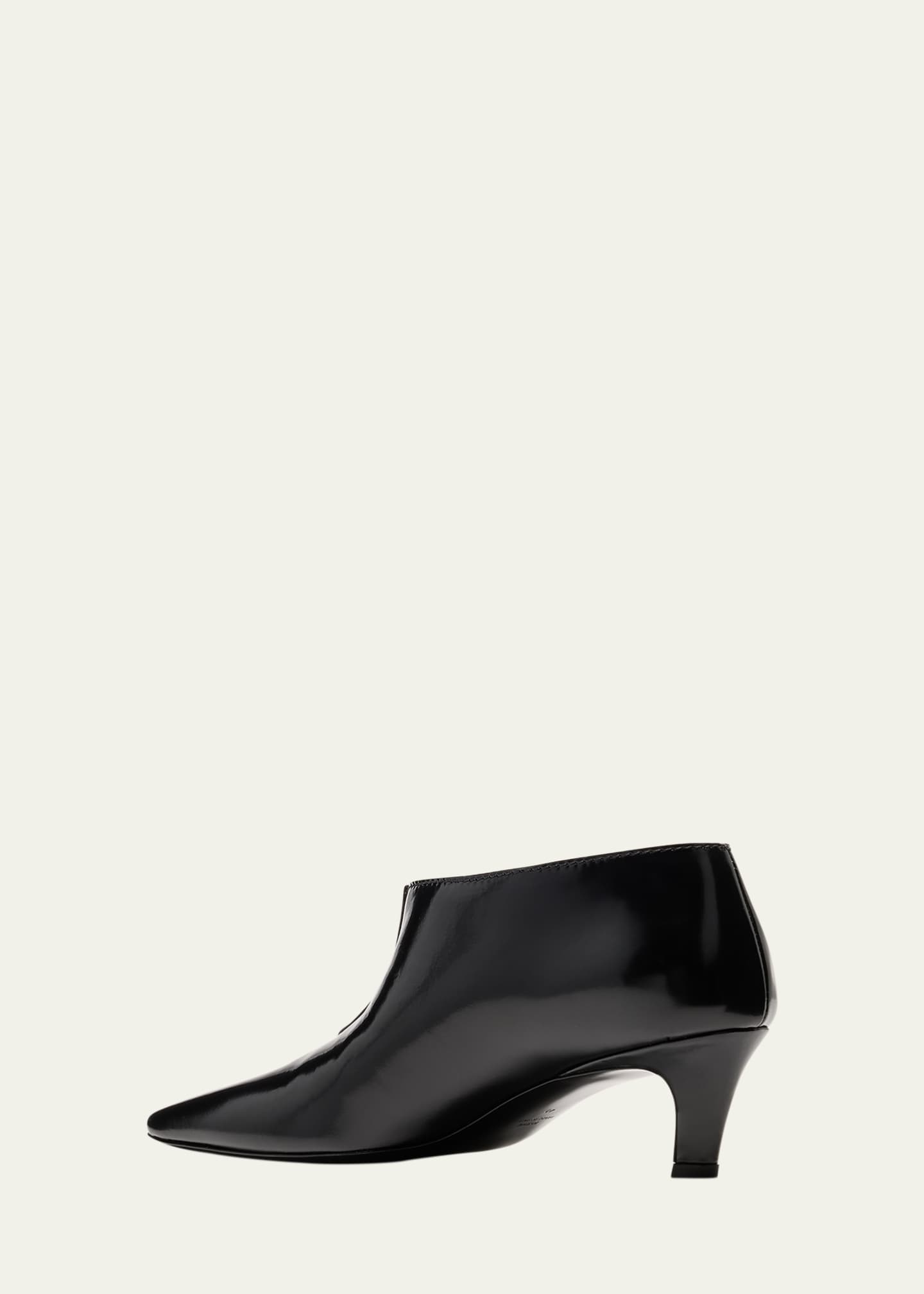Toteme Sleek Leather Kitten-Heel Shoetie Image 2 of 3
