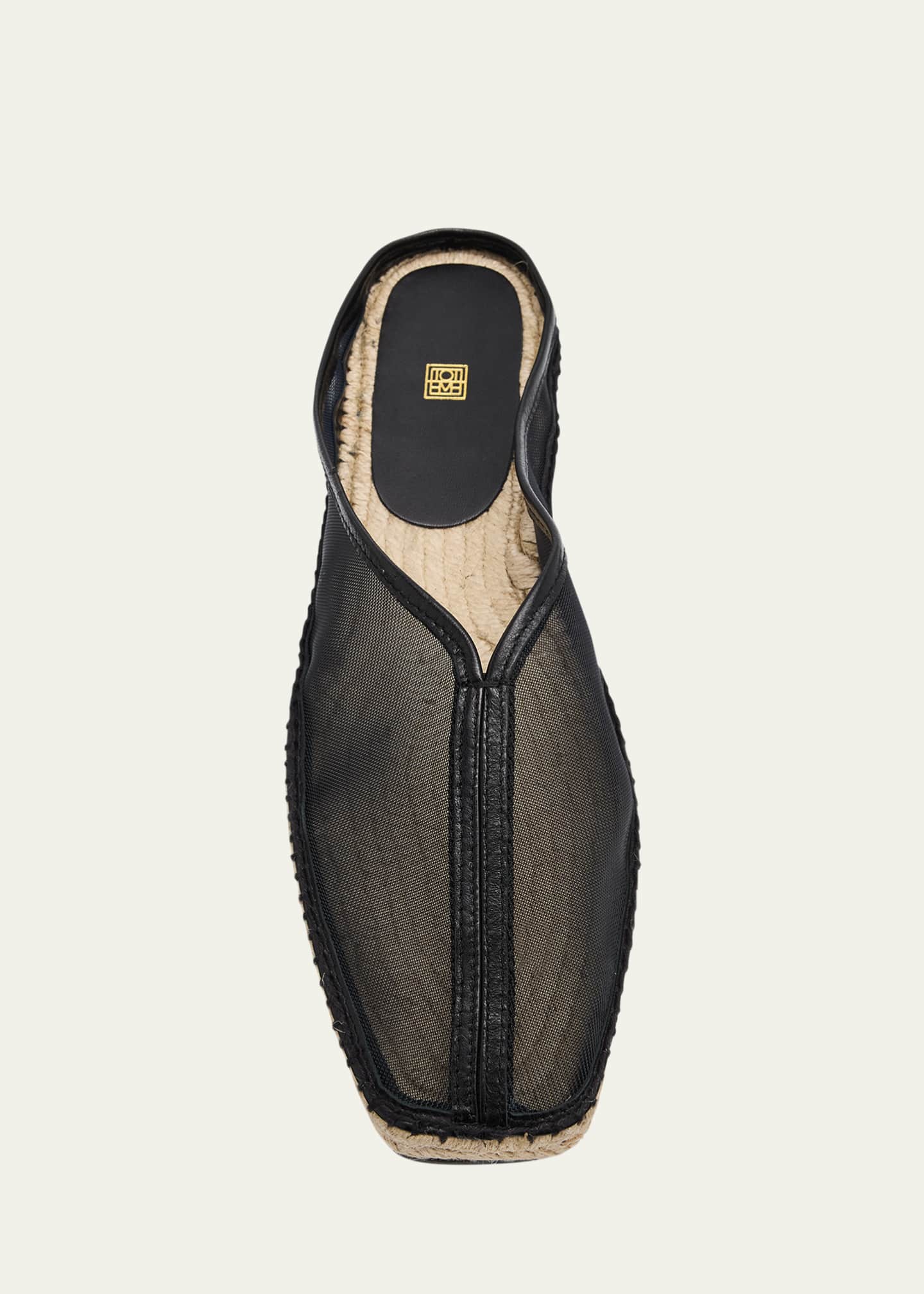 Toteme Mesh Leather Espadrille Mules - Bergdorf Goodman