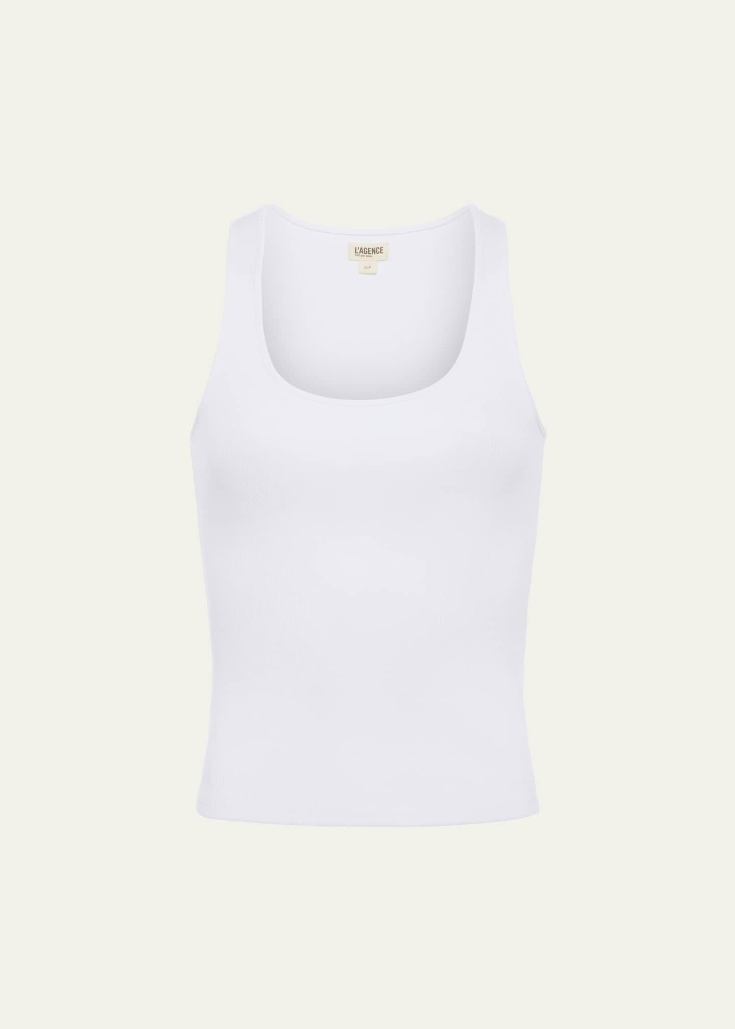 L'Agence Adira Scoop-Neck Tank Top - Bergdorf Goodman