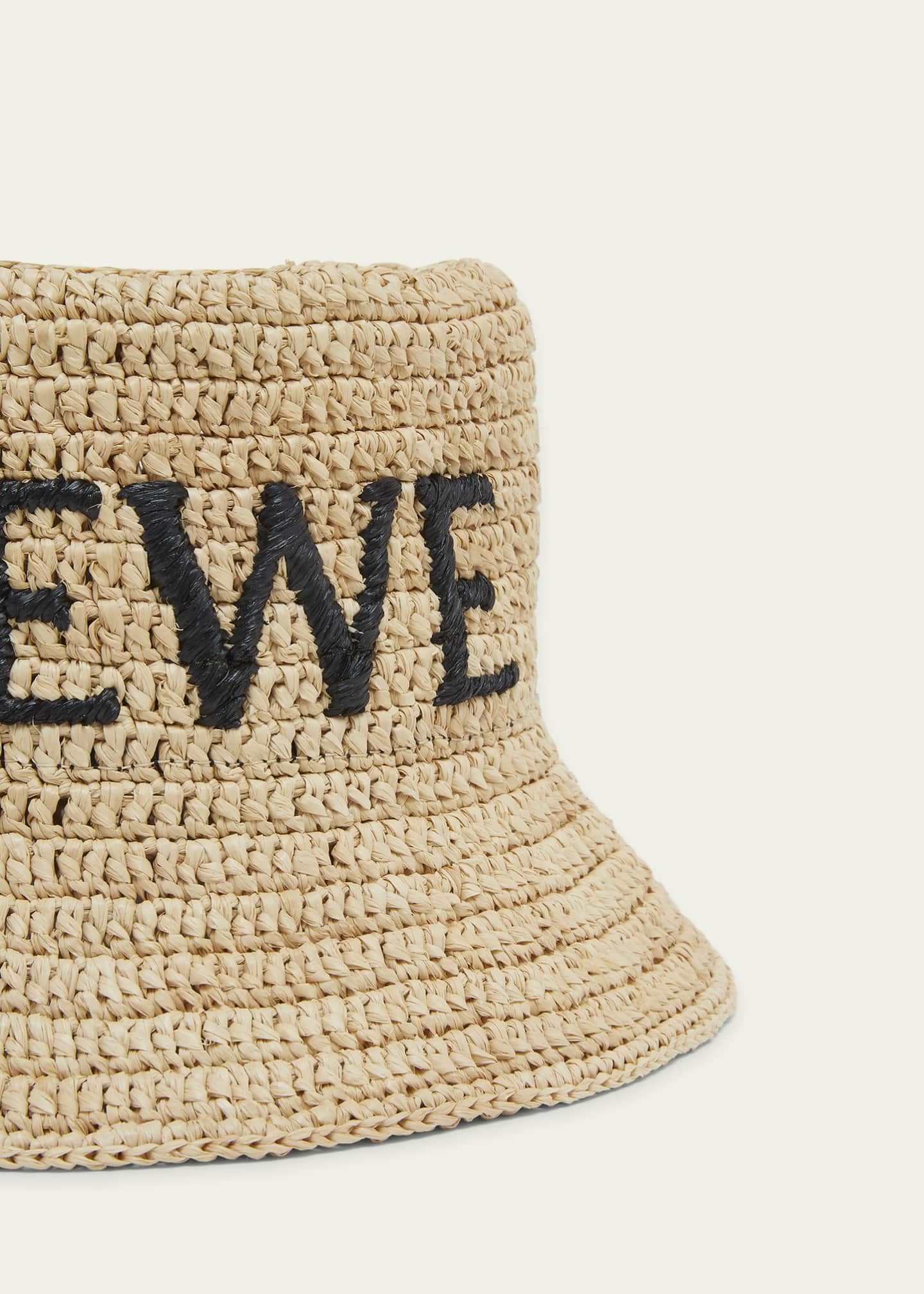 【LOEWE】 Jasmine raffia bucket hat Loewe Logo Woven Raffia Bucket Hat - Bergdorf Goodman