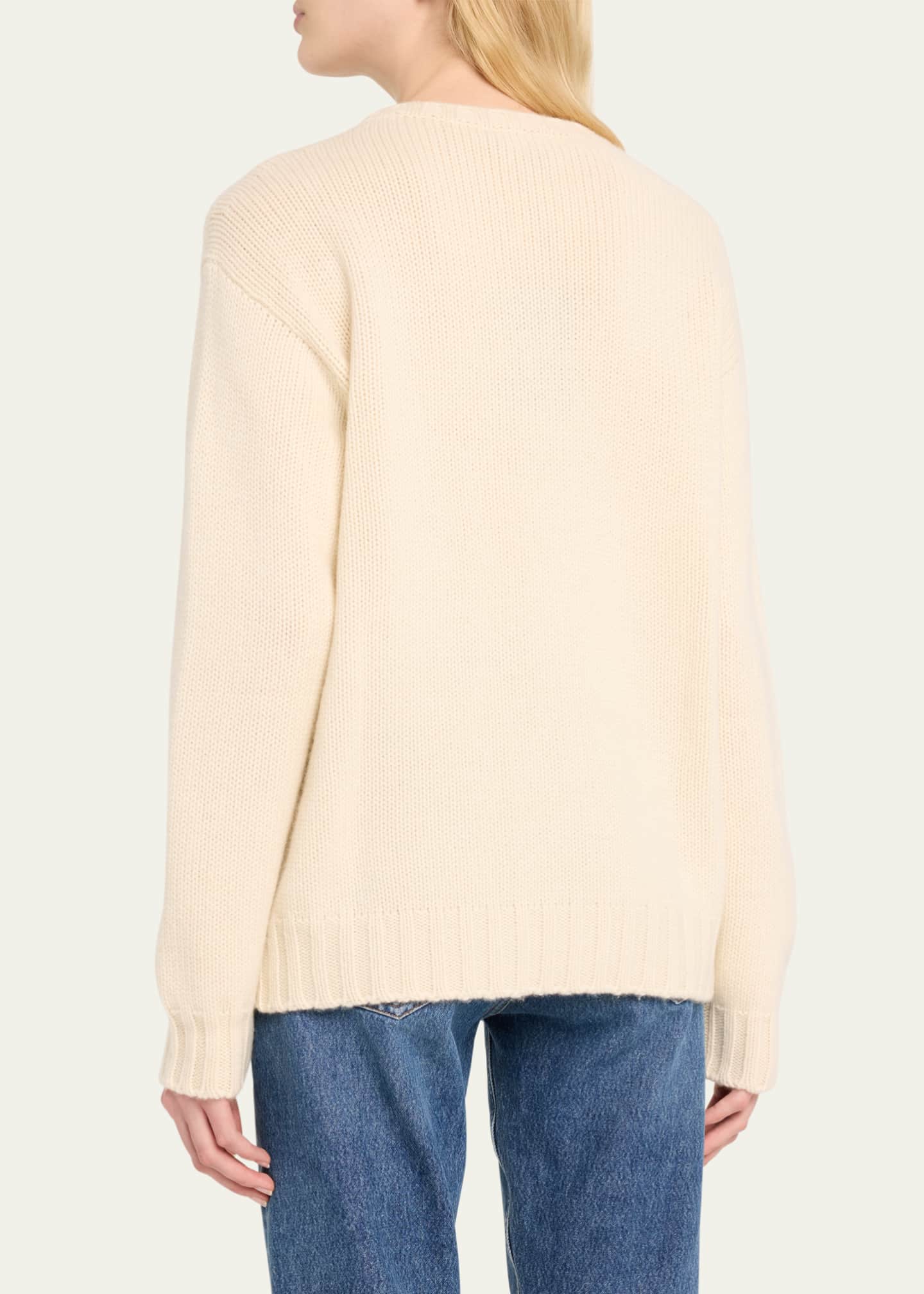 Ralph Lauren Collection Flag Crewneck Cashmere Sweater Image 3 of 5