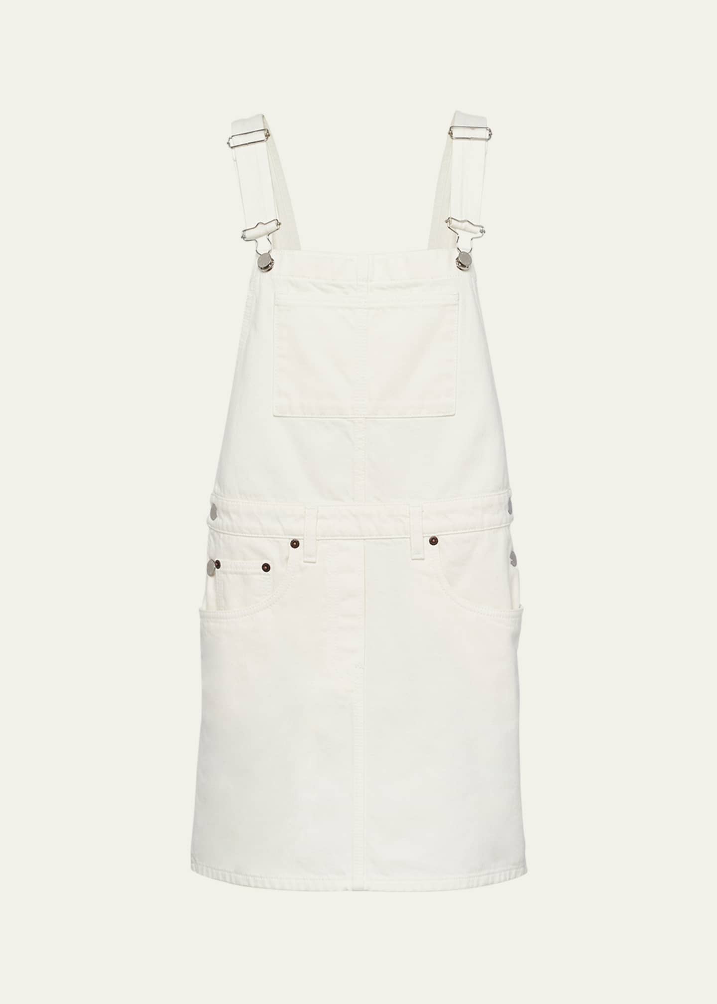 Prada Mini Denim Overalls Dress Image 1 of 4