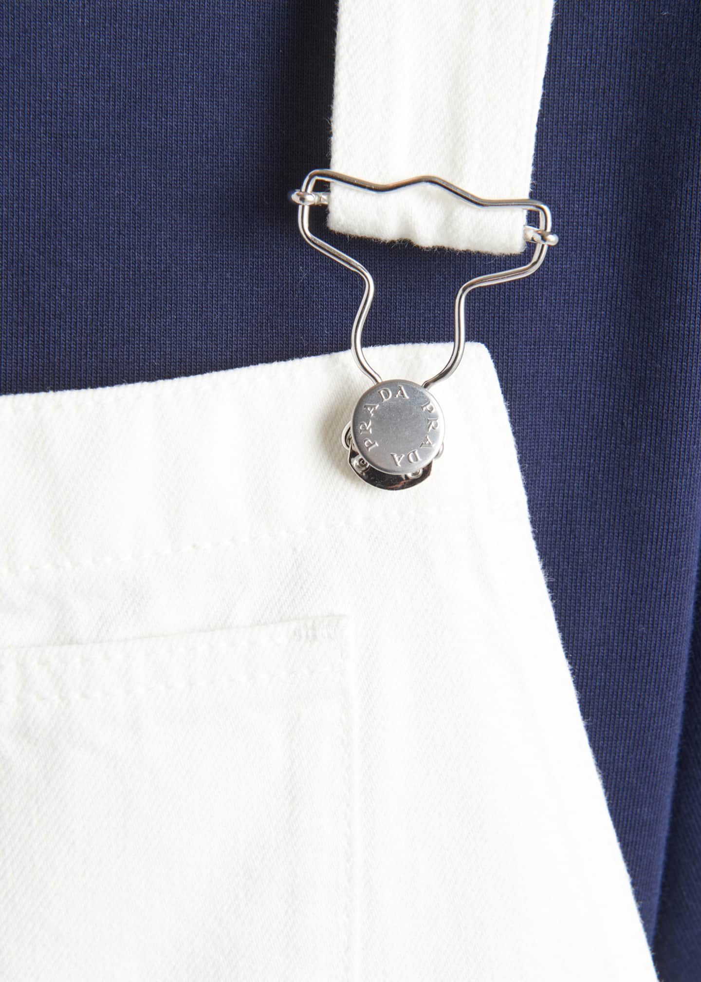 Prada Mini Denim Overalls Dress Image 4 of 4