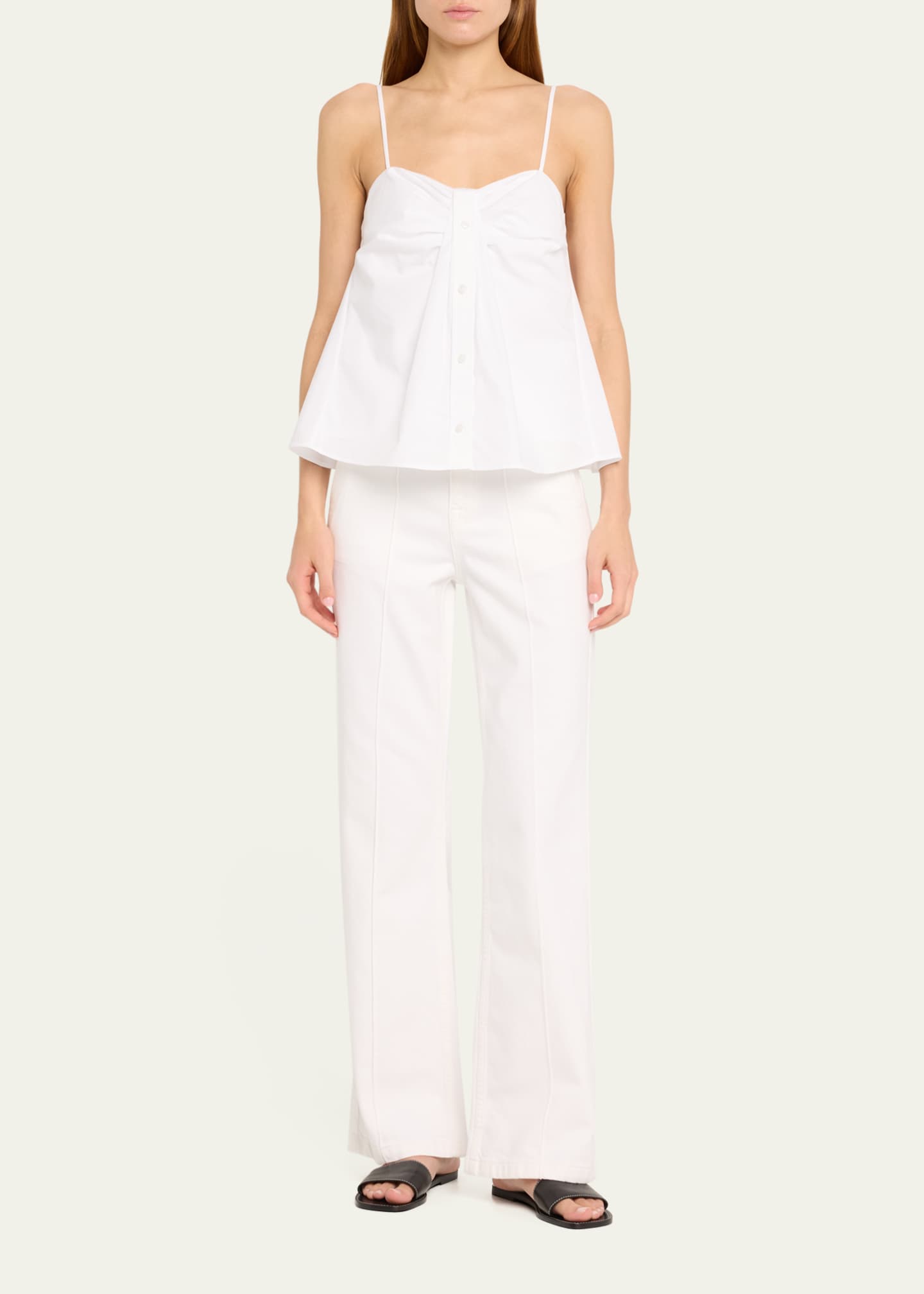SIMKHAI Ansel Flared Denim Trousers Image 2 of 5