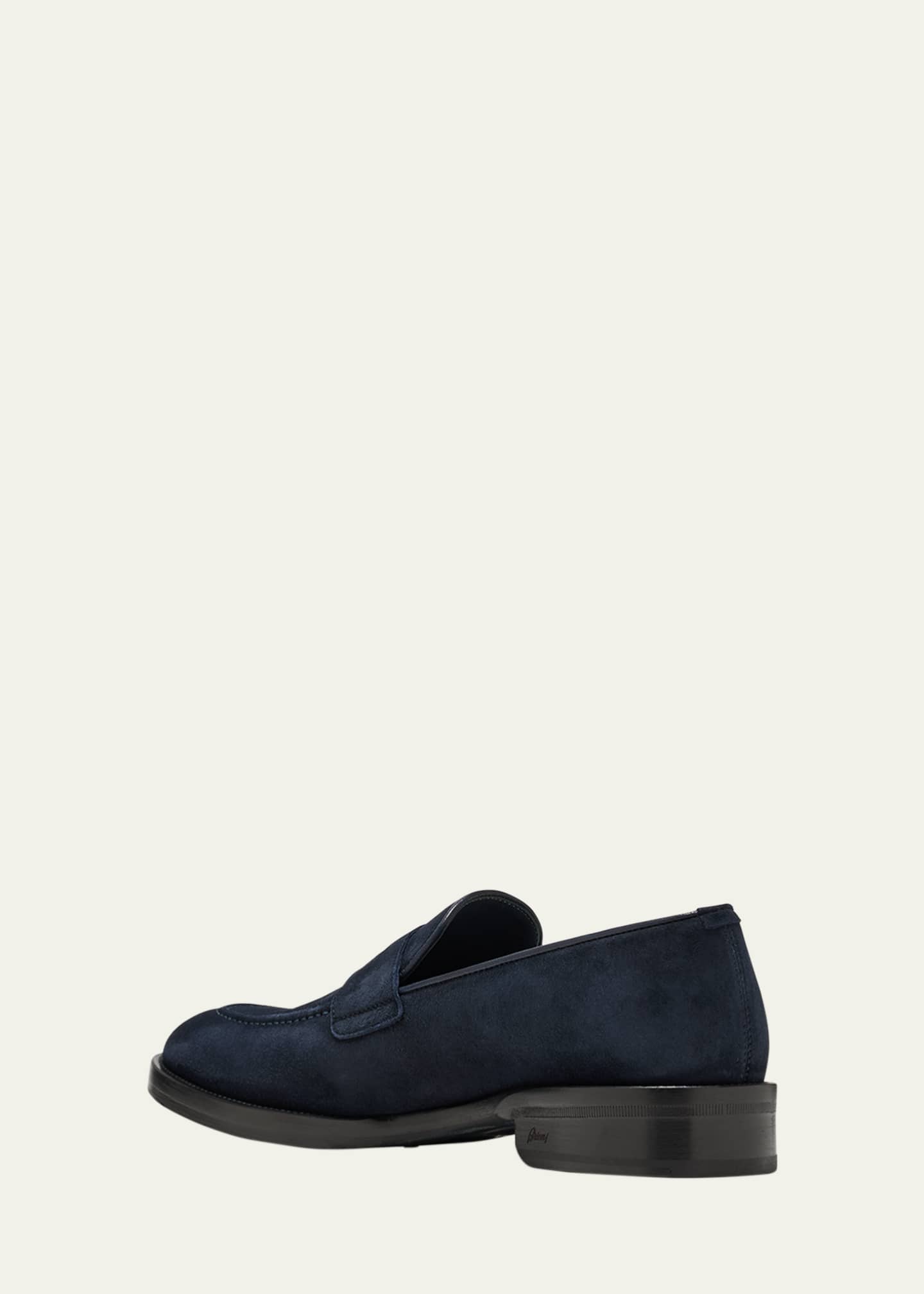 Brioni Men's Lukas Suede Penny Loafers Image 4 of 5