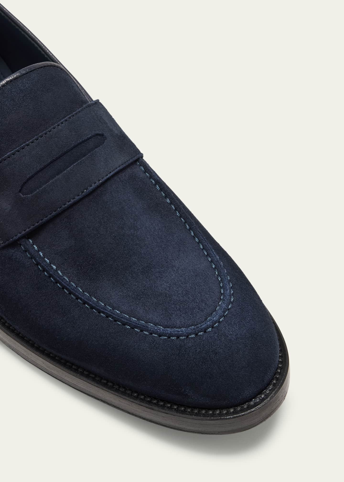Brioni Men's Lukas Suede Penny Loafers Image 5 of 5