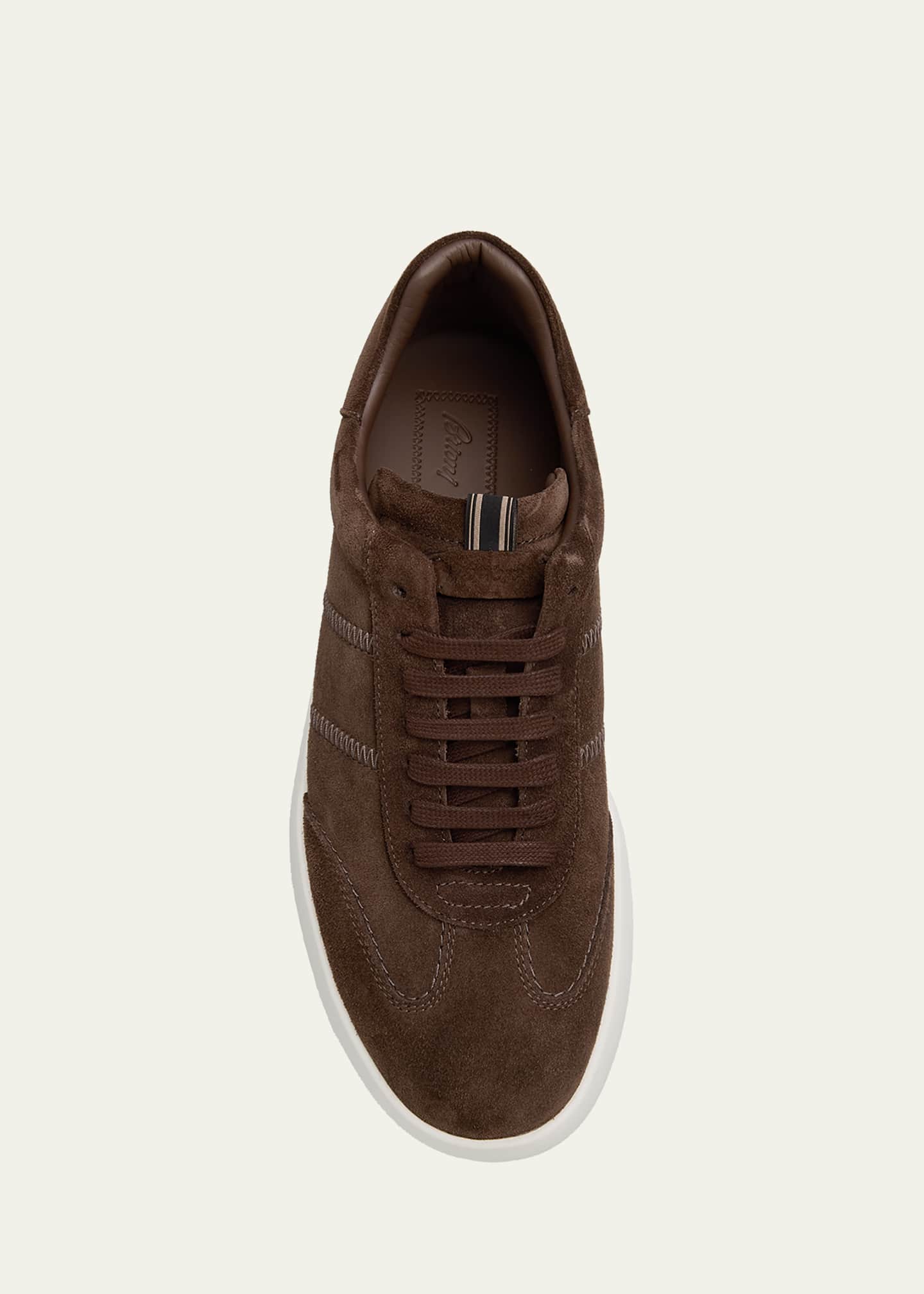Brioni Men's New Cassette Suede Low-Top Sneakers - Bergdorf Goodman