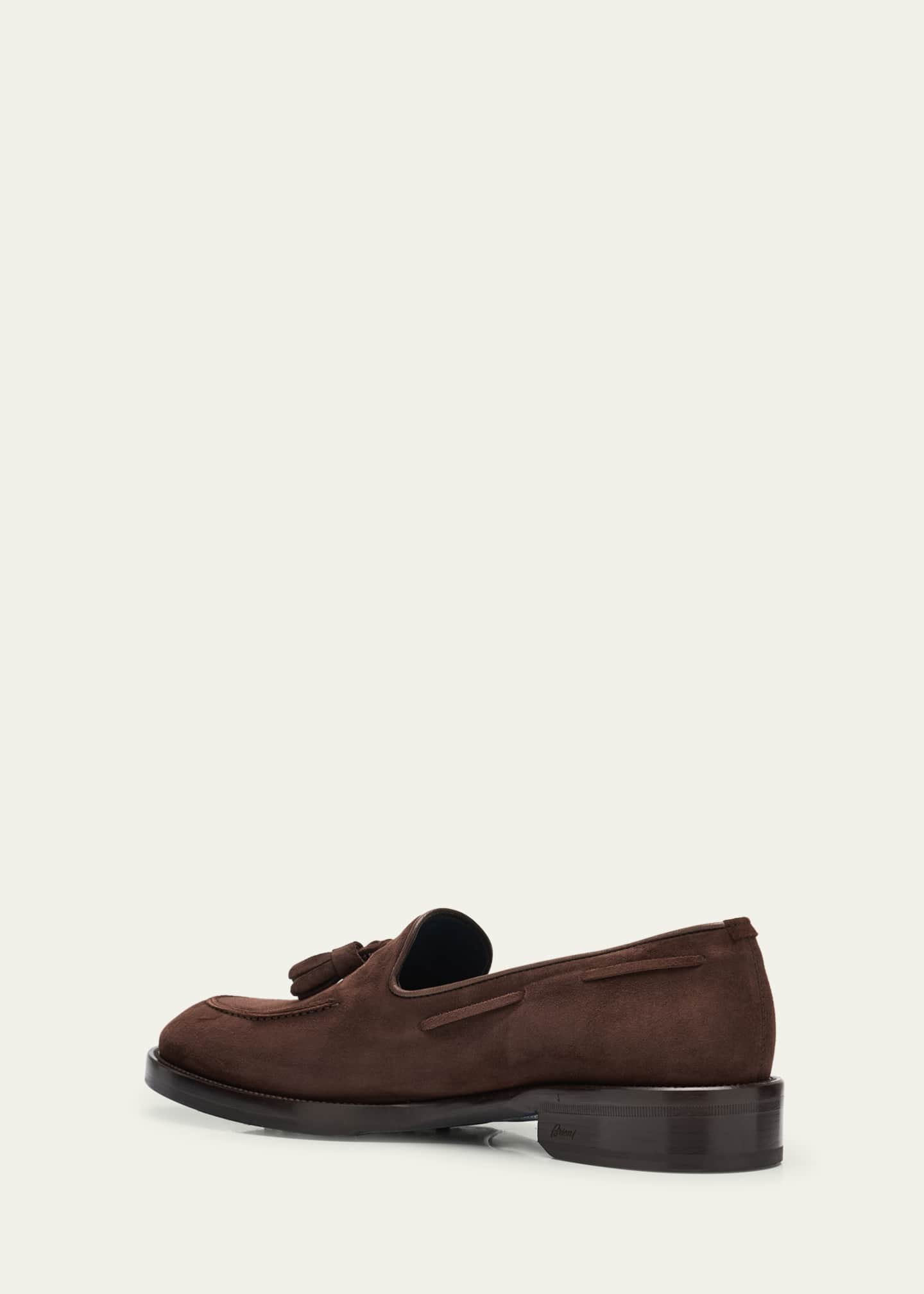Brioni Men's Lukas Suede Tassel Loafers Image 2 of 4