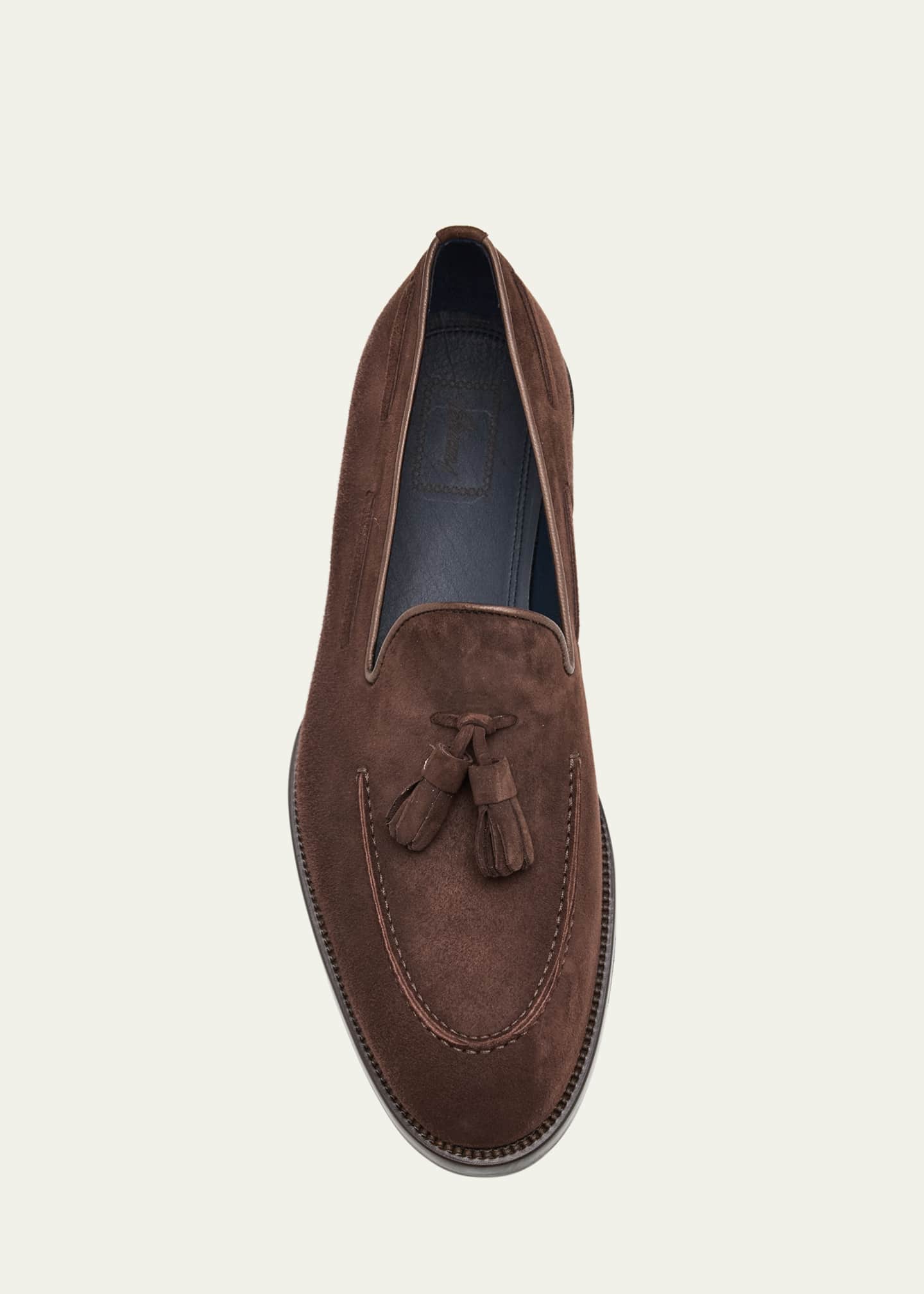 Brioni Men's Lukas Suede Tassel Loafers Image 4 of 4