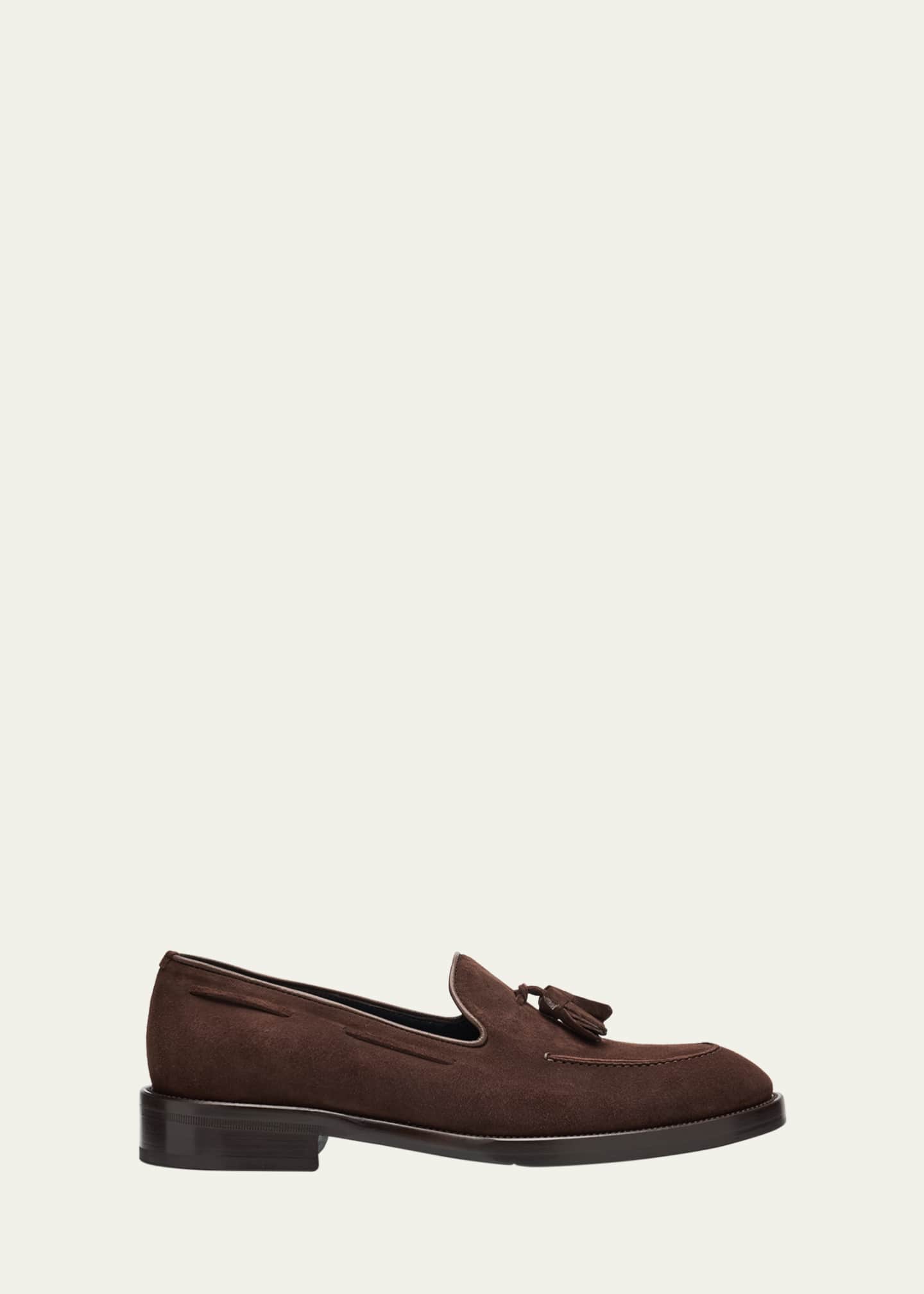 Brioni Men's Lukas Suede Tassel Loafers Image 1 of 4