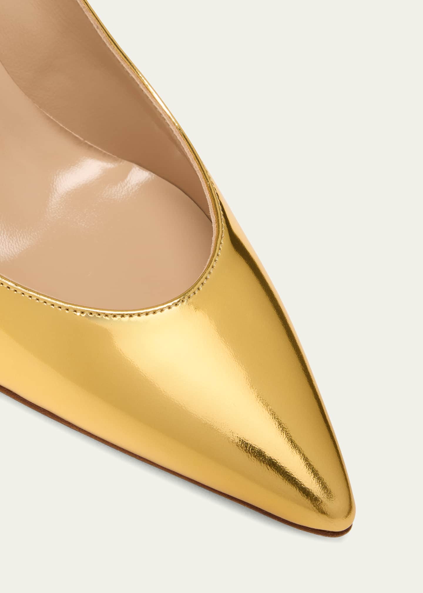 Manolo Blahnik Kietta Metallic Leather Stiletto Pumps Image 3 of 3