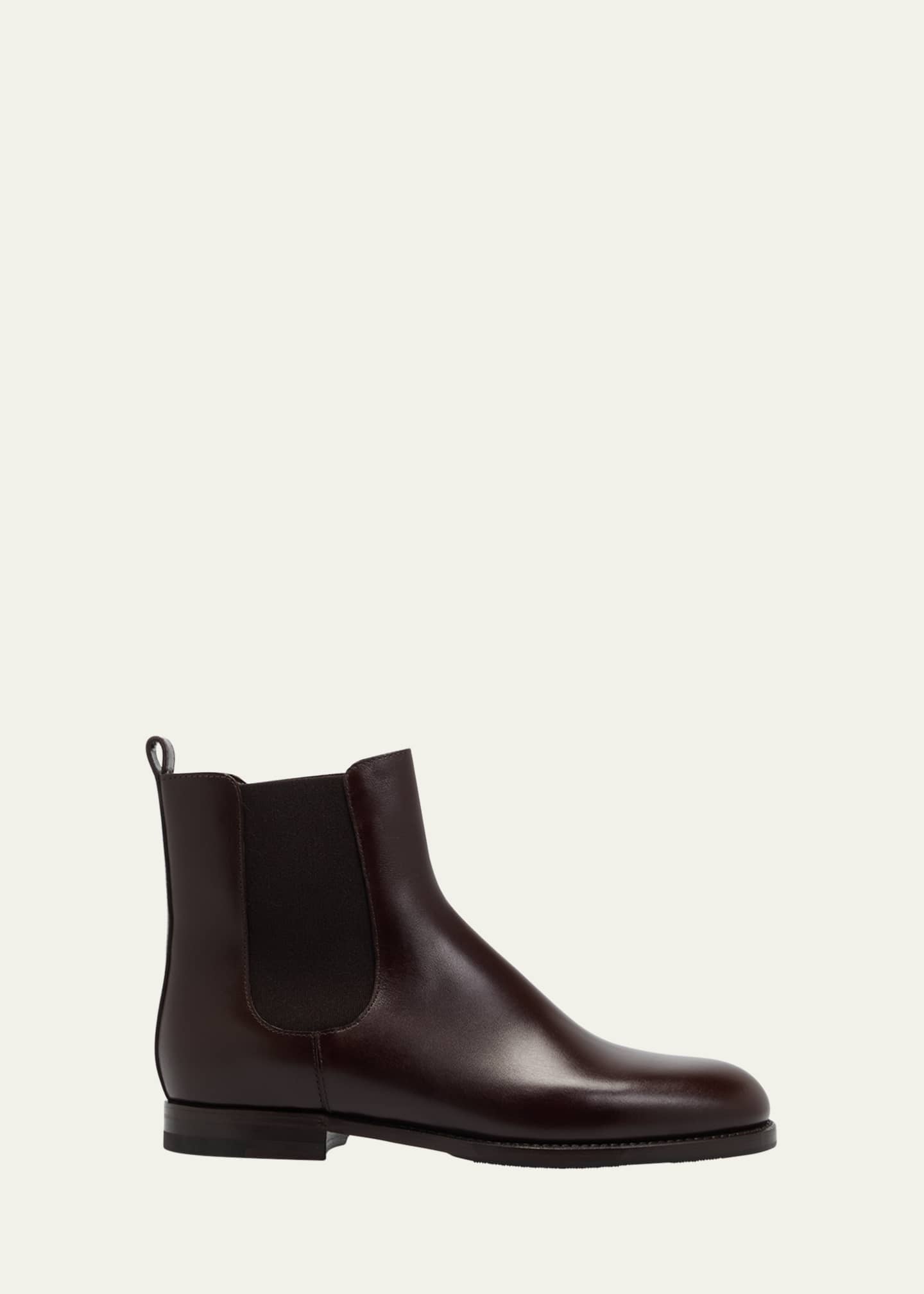 Manolo Blahnik Calfskin Leather Chelsea Booties Image 1 of 5