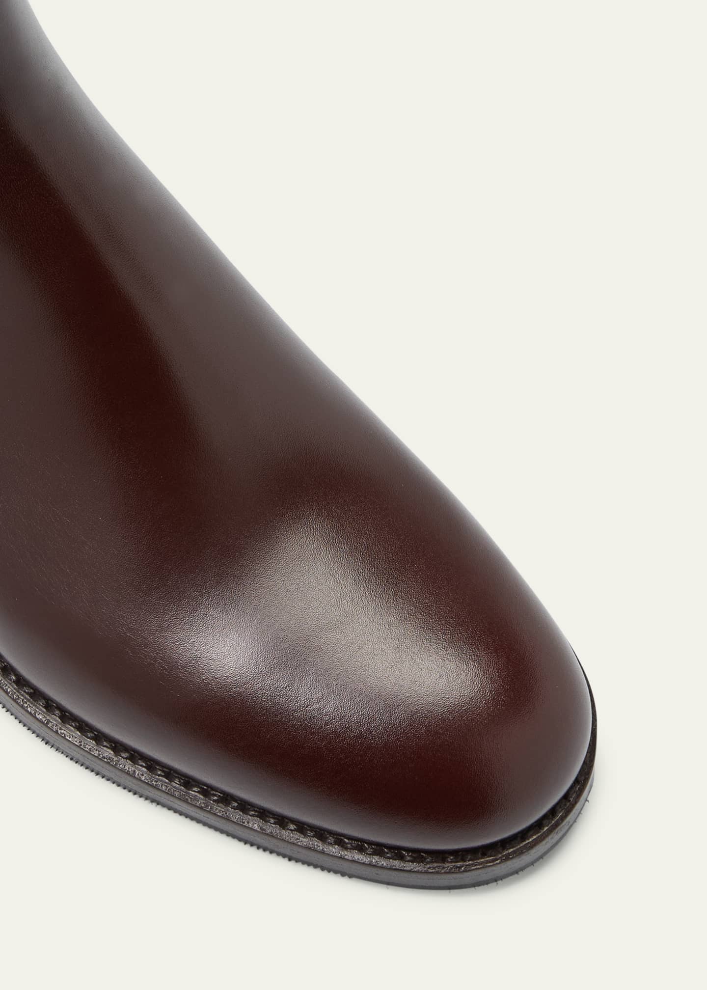 Manolo Blahnik Calfskin Leather Chelsea Booties Image 5 of 5