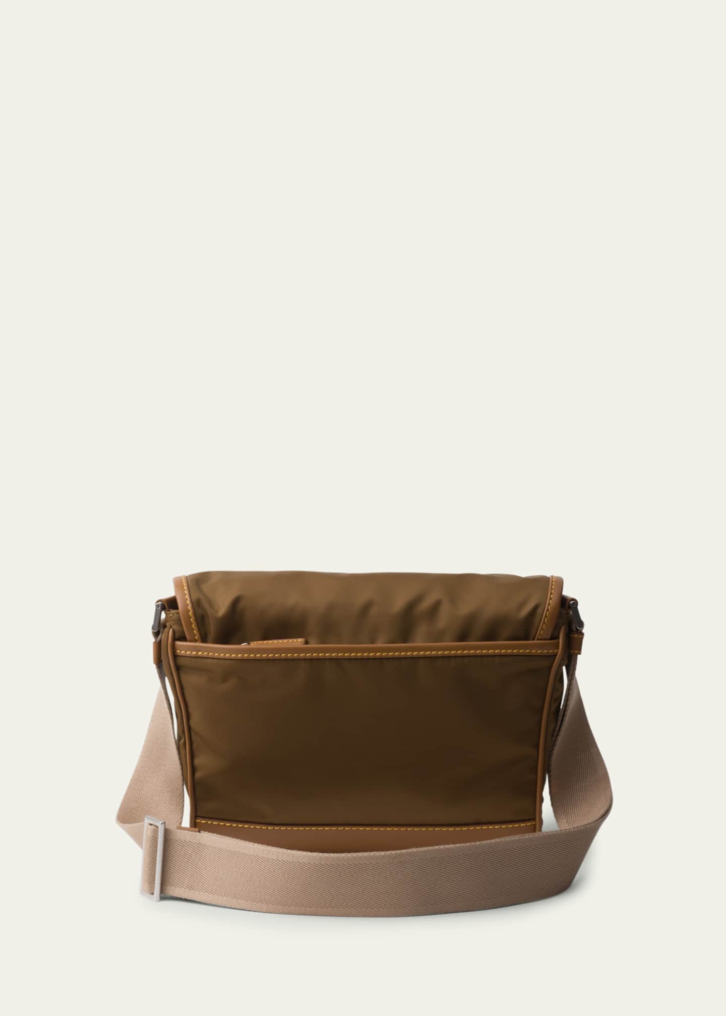 Prada Men's Nylon Leather-Trim Messenger Bag Image 2 of 4