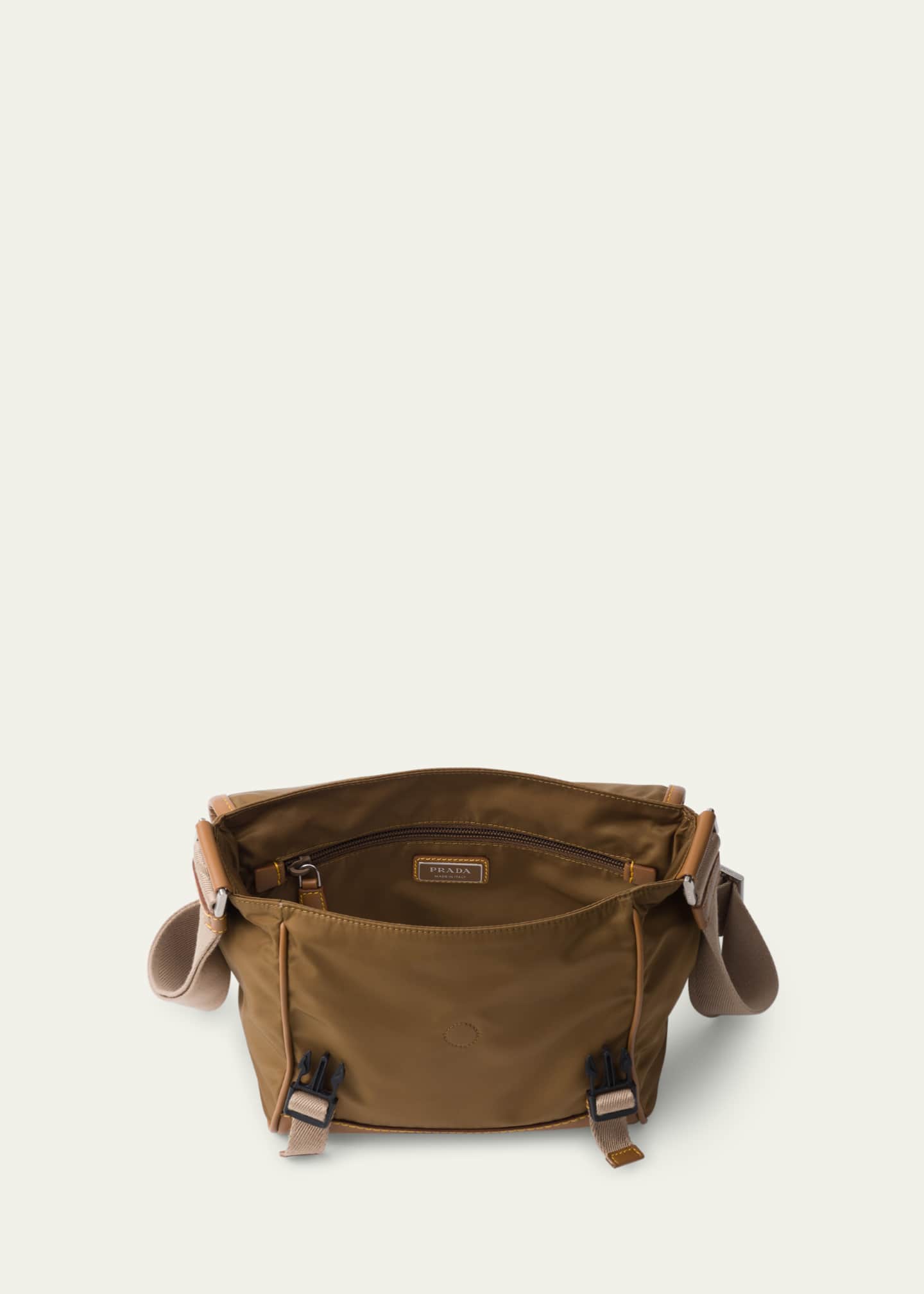 Prada Men's Nylon Leather-Trim Messenger Bag Image 3 of 4