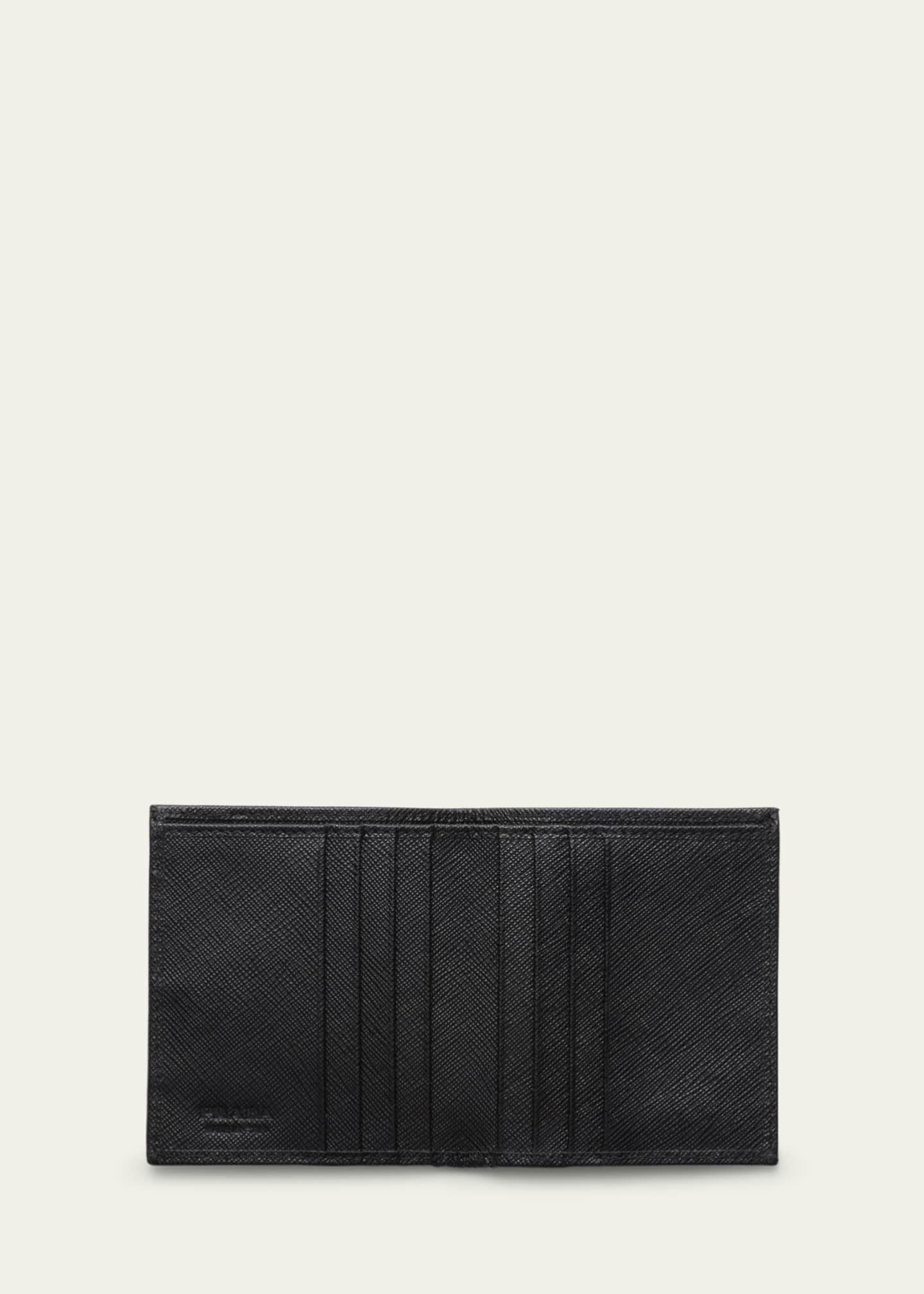 Prada Men's Nylon and Saffiano Bifold Wallet Image 3 of 3