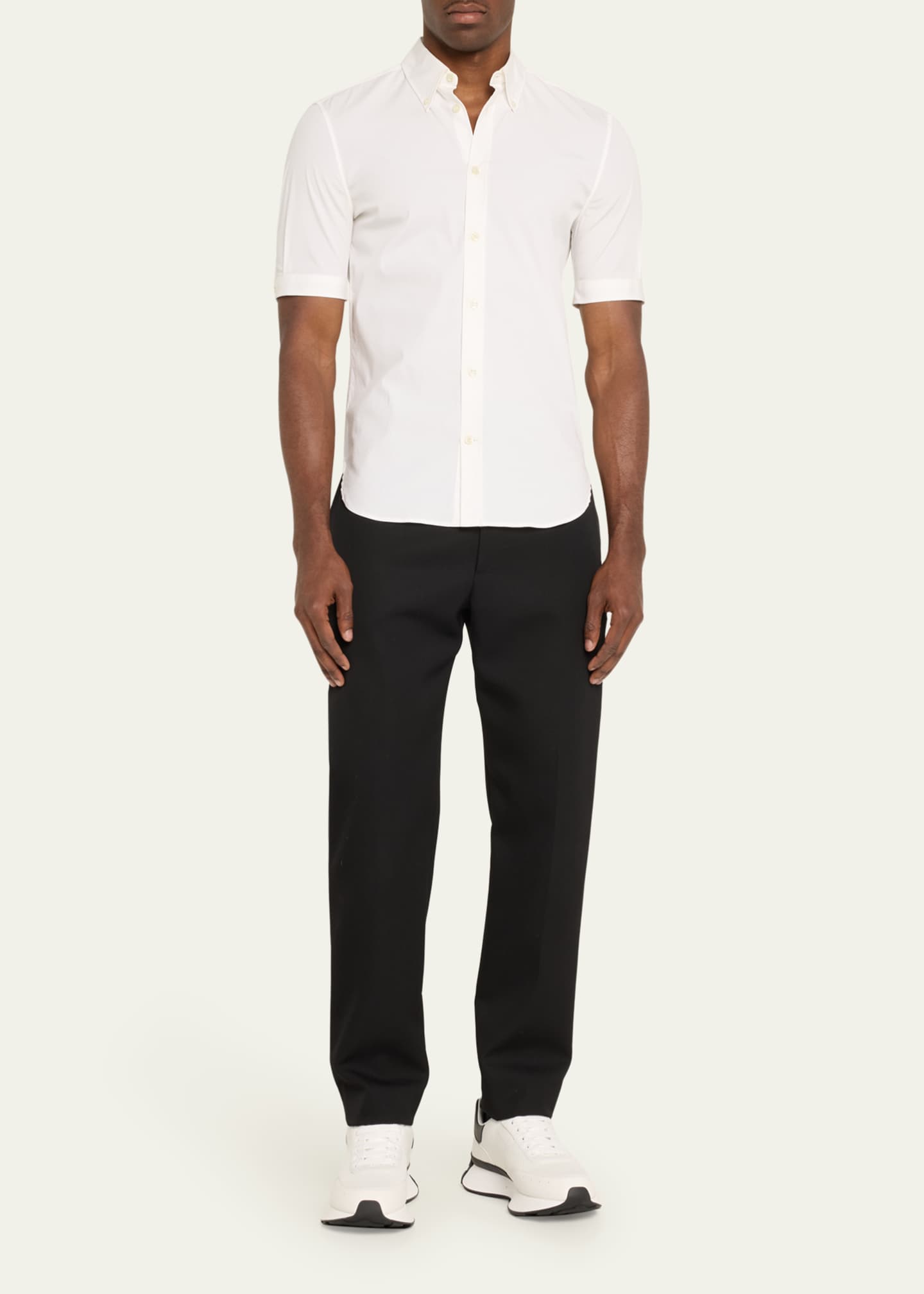 McQueen Men's Sprint Leather and Mesh Low-Top Sneakers Image 3 of 5
