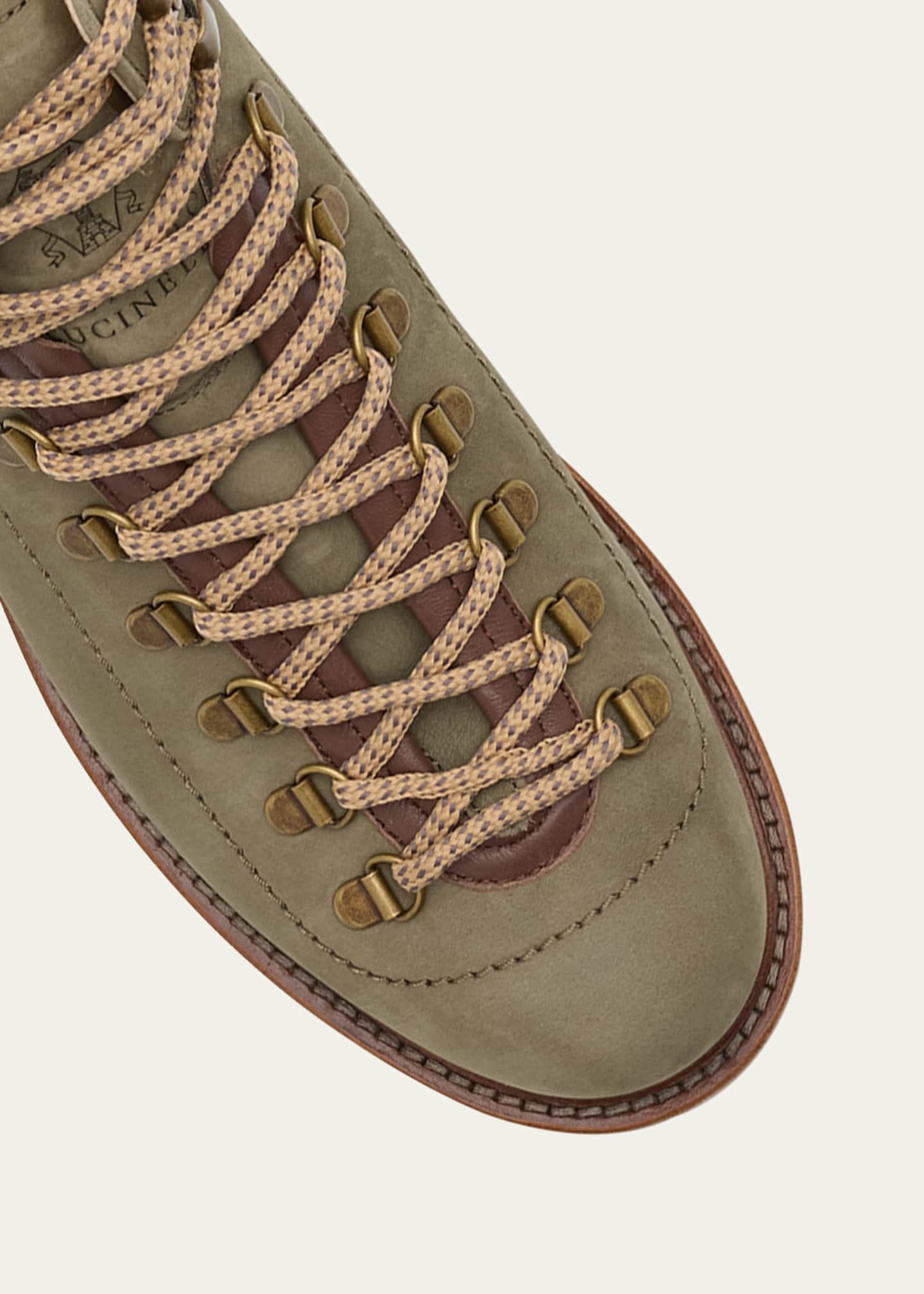 Brunello Cucinelli Men's Nubuck Alpine Hiking Boots Image 3 of 3