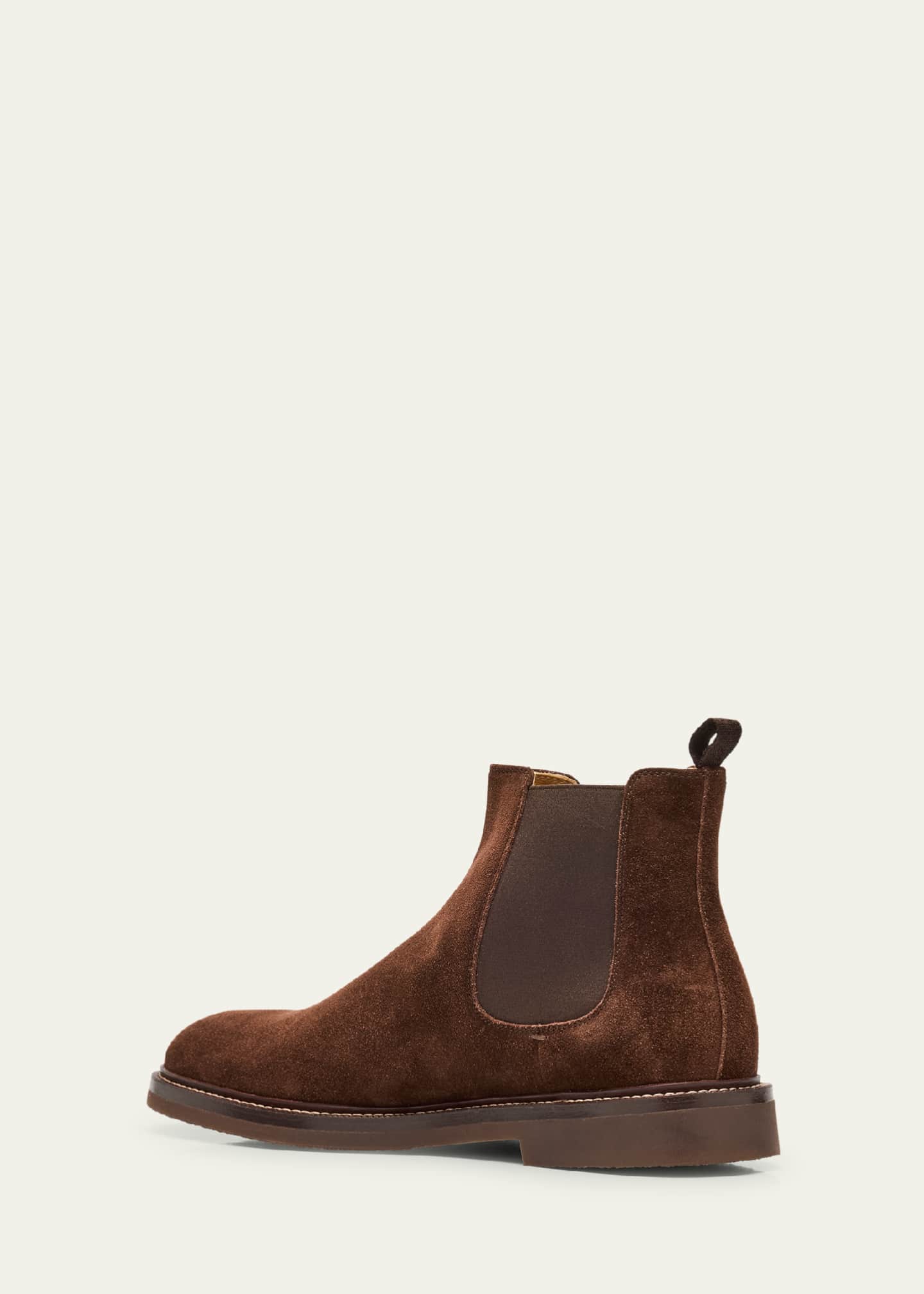 Brunello Cucinelli Men's Suede Flex-Sole Chelsea Boots Image 4 of 6