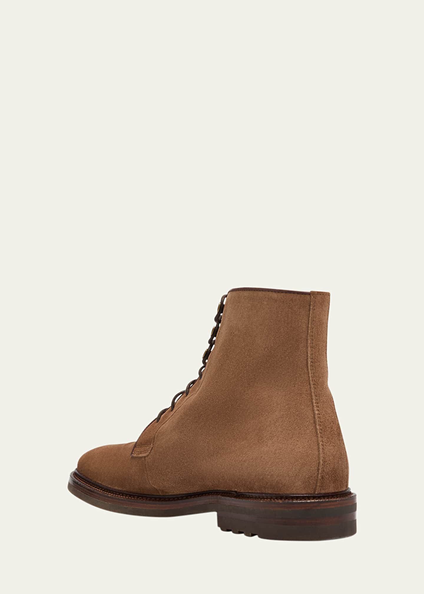 Brunello Cucinelli Men's Suede Lace-Up Boots Image 4 of 5