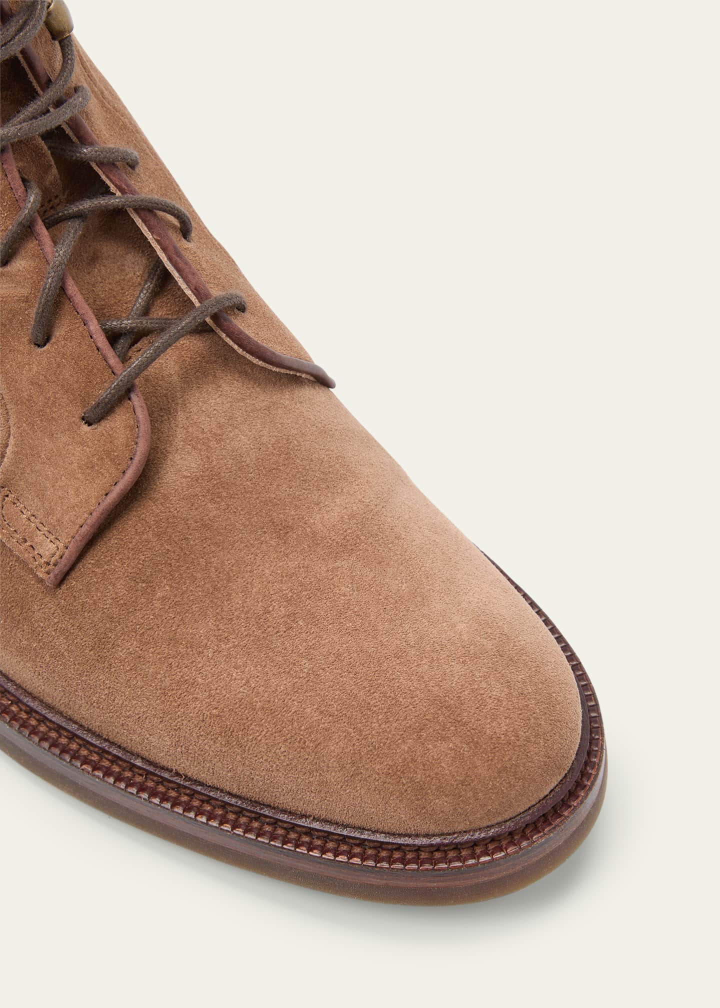 Brunello Cucinelli Men's Suede Lace-Up Boots Image 5 of 5