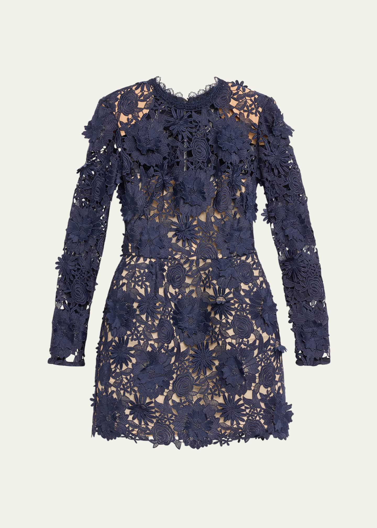 Bronx and Banco Maia Floral Lace Applique Mini Dress Image 1 of 5