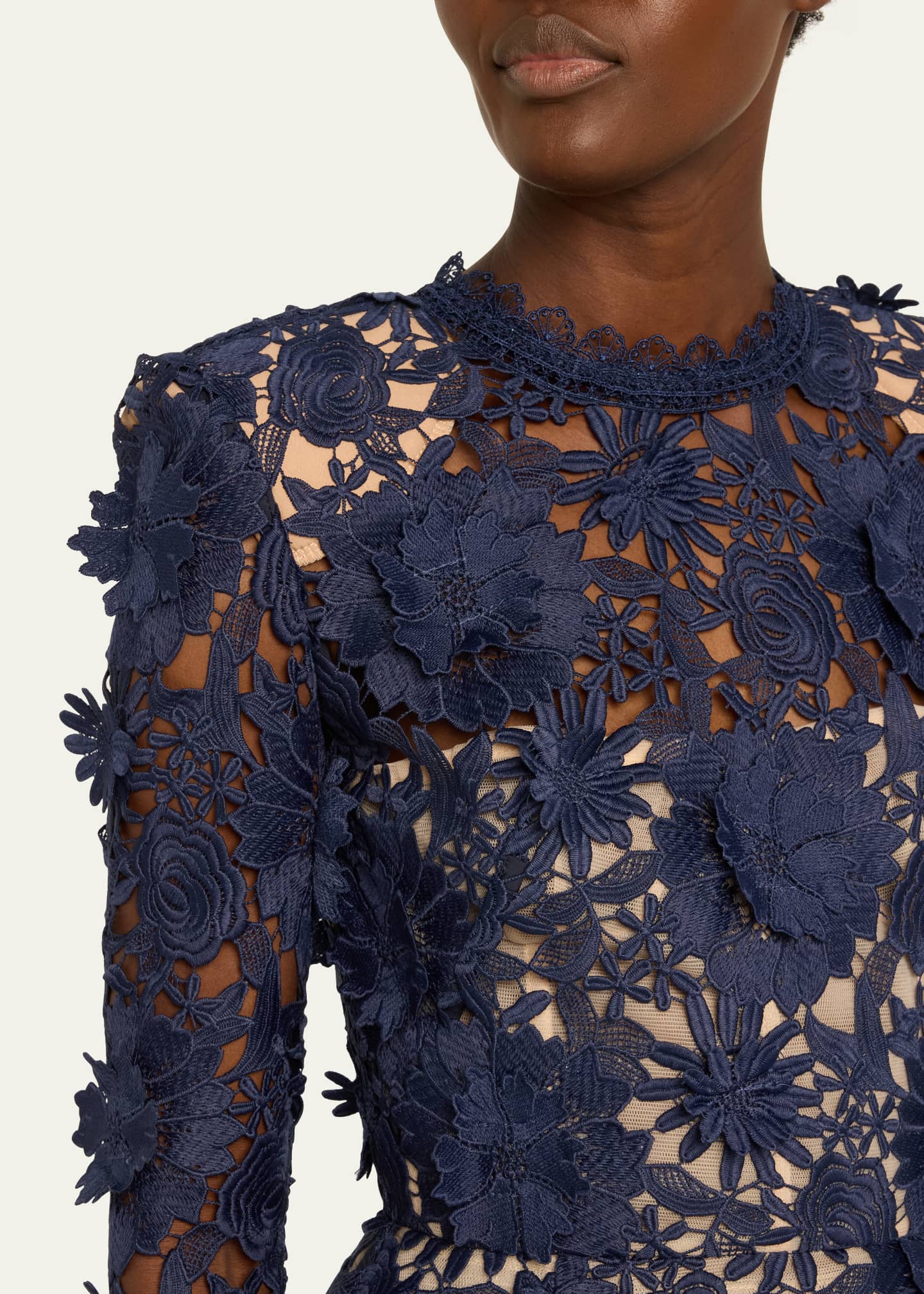 Bronx and Banco Maia Floral Lace Applique Mini Dress Image 5 of 5