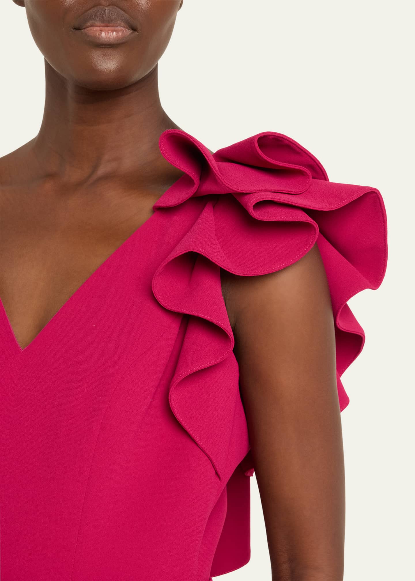 Rickie Freeman for Teri Jon Sleeveless Ruffle Crepe Dress Image 5 of 5
