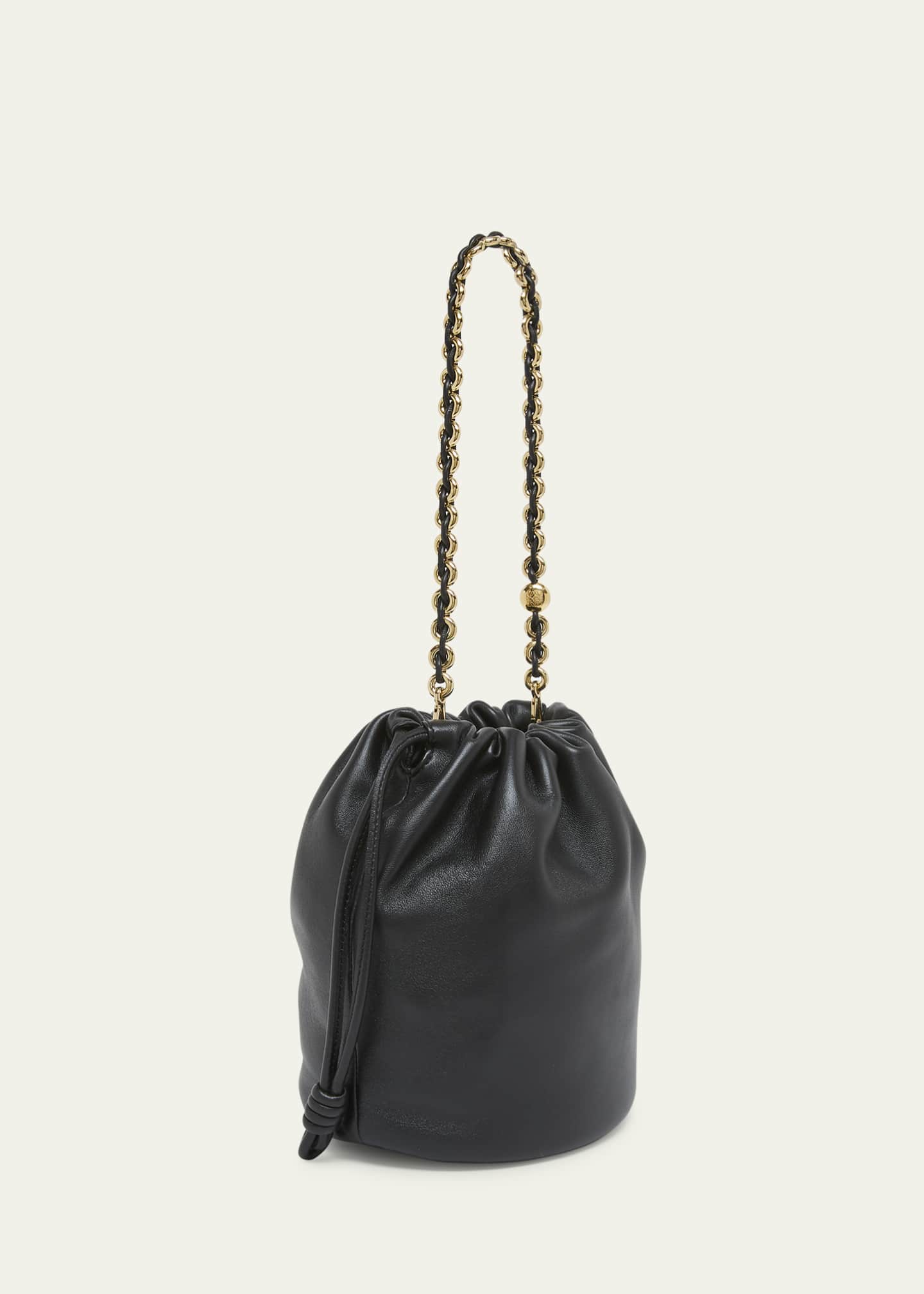 Loewe x Paula’s Ibiza Flamenco Bucket Bag in Napa Leather with Chain Image 3 of 6