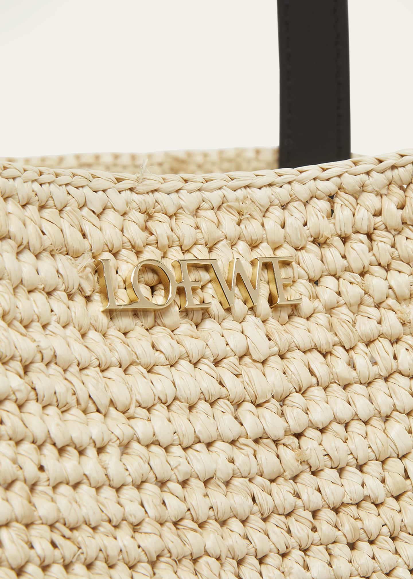 【Loewe】 Paula's Ibiza Medium logo raffia tote bag Paula's Ibiza Medium logo raffia tote bag in beige - Loewe