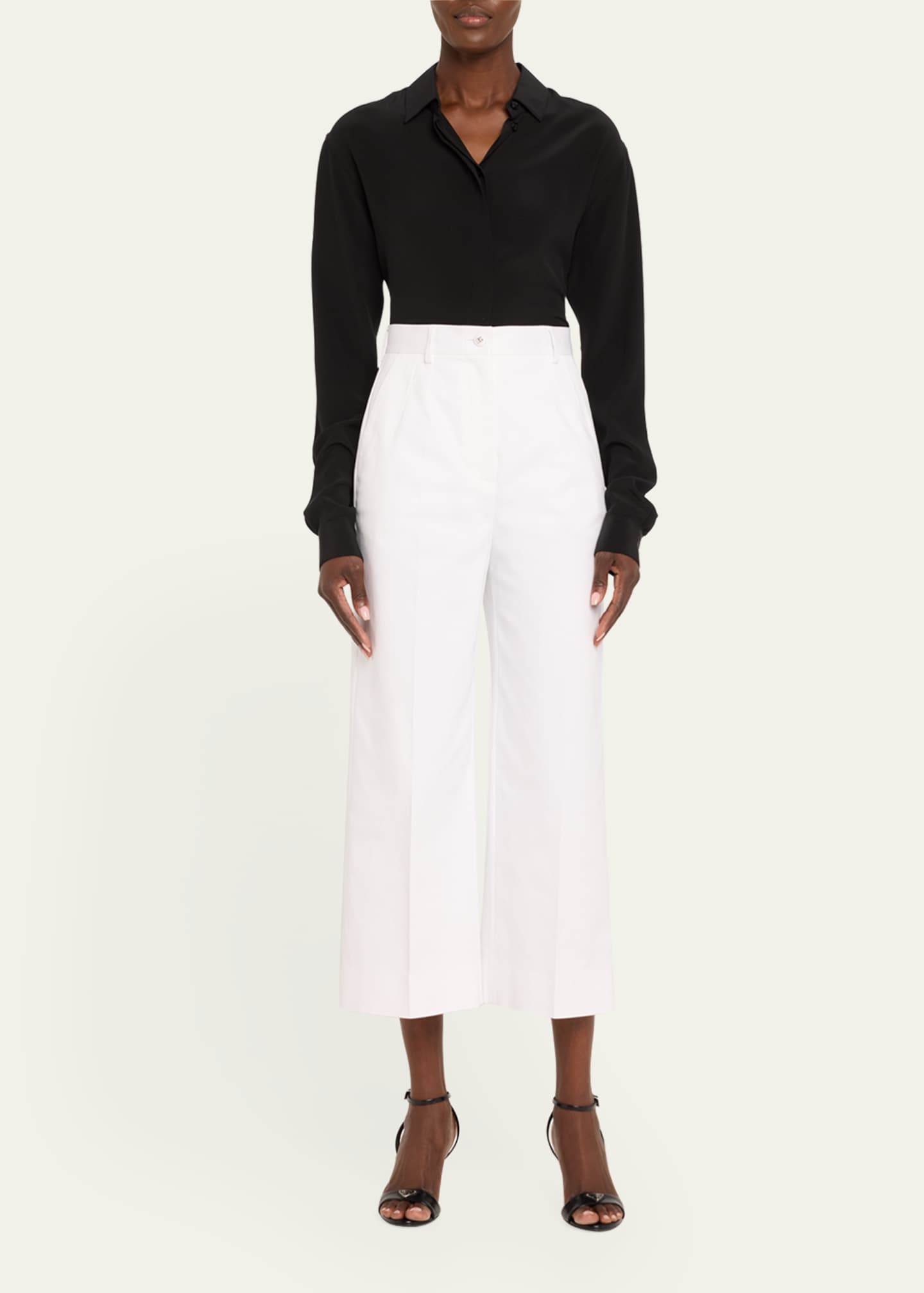 Dolce&Gabbana Printed Flared Crop Pants Image 2 of 5