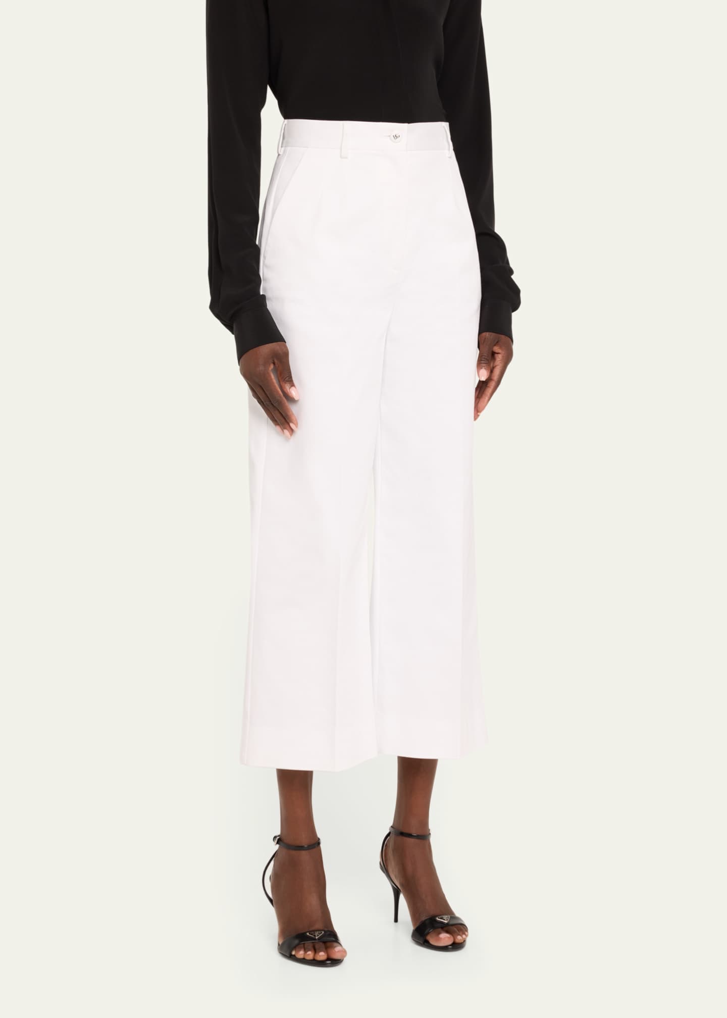 Dolce&Gabbana Printed Flared Crop Pants Image 4 of 5