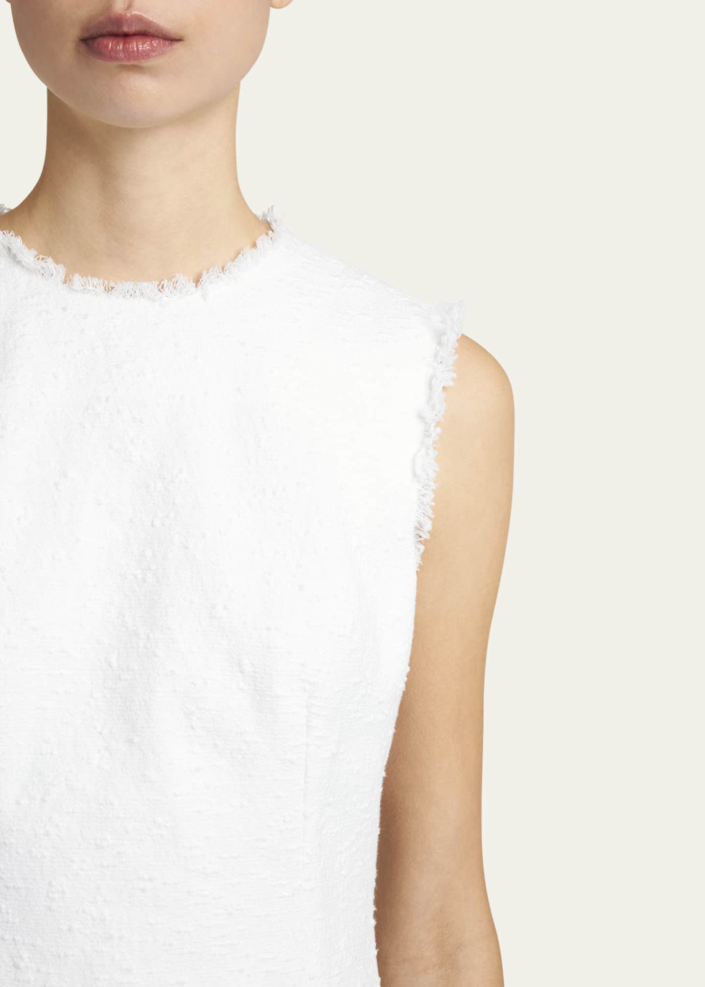 Dolce&Gabbana Rachel Linen Mini Dress with Frayed Trim Image 5 of 5