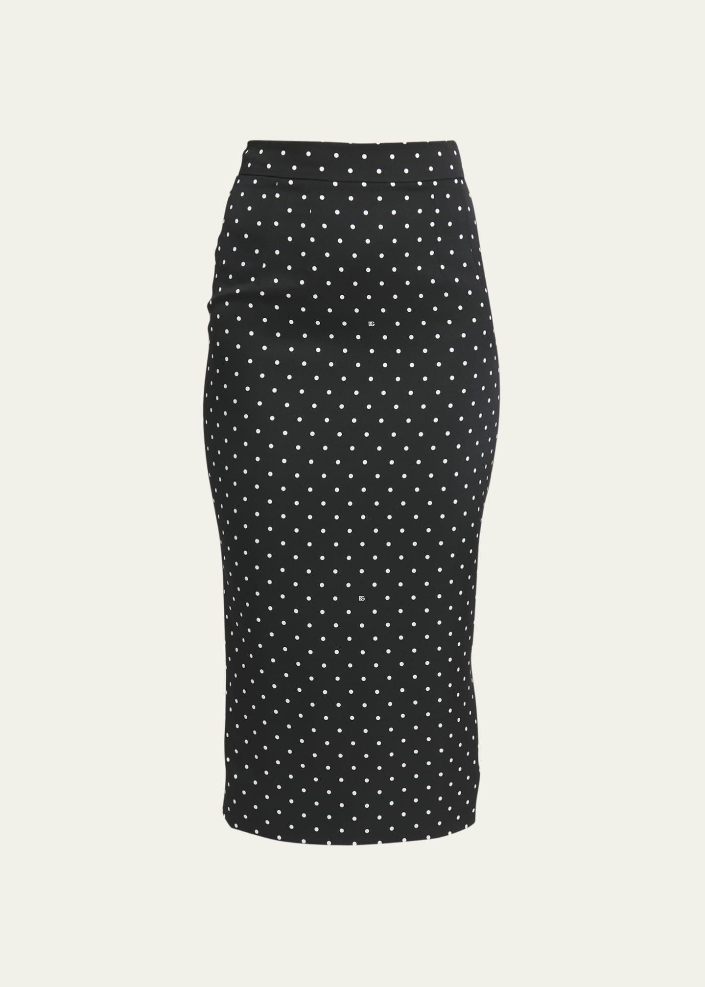 Dolce&Gabbana Polka-Dot Pencil Midi Skirt Image 1 of 5