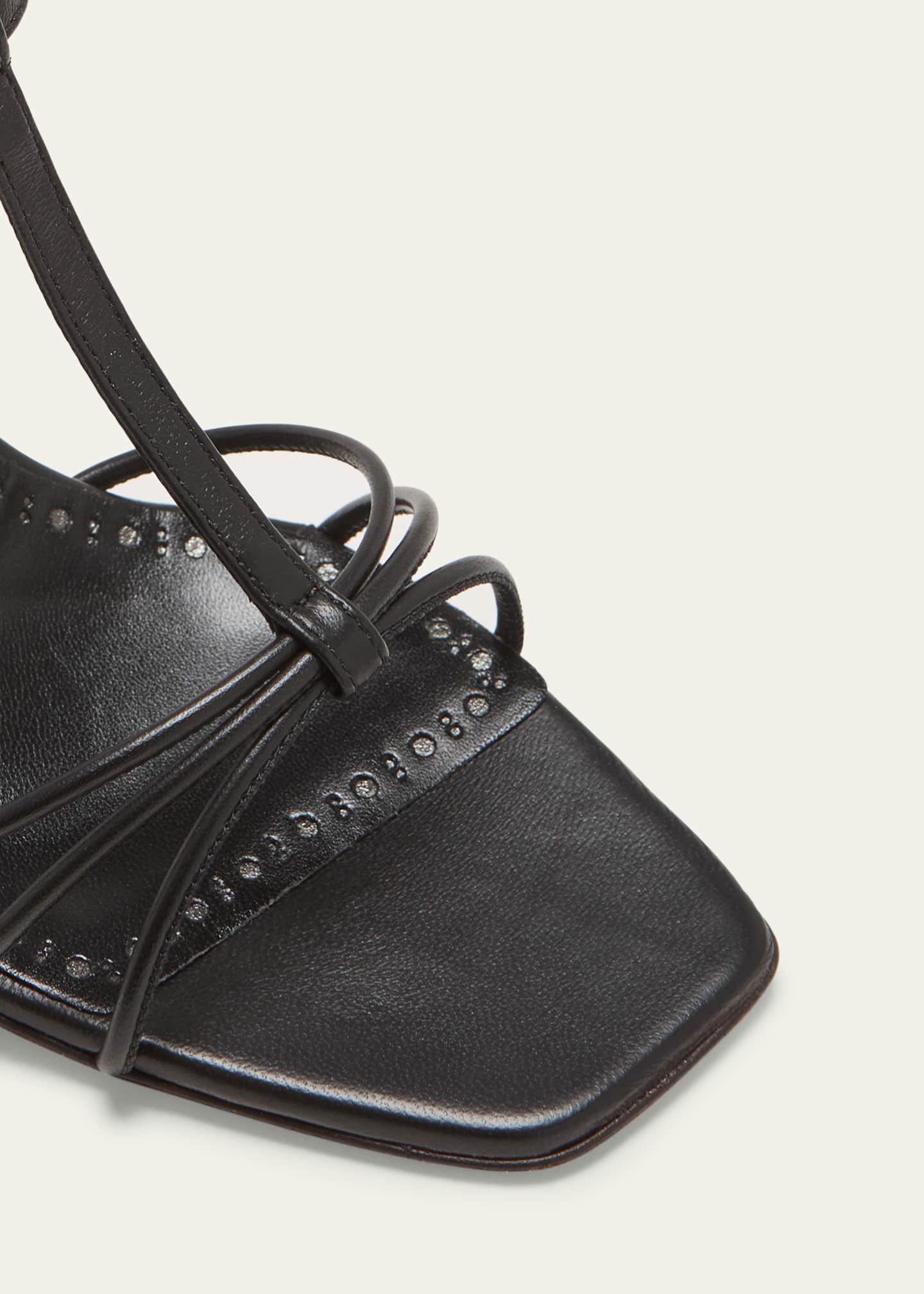Manolo Blahnik Fabio Leather T-Strap Sandals Image 3 of 3