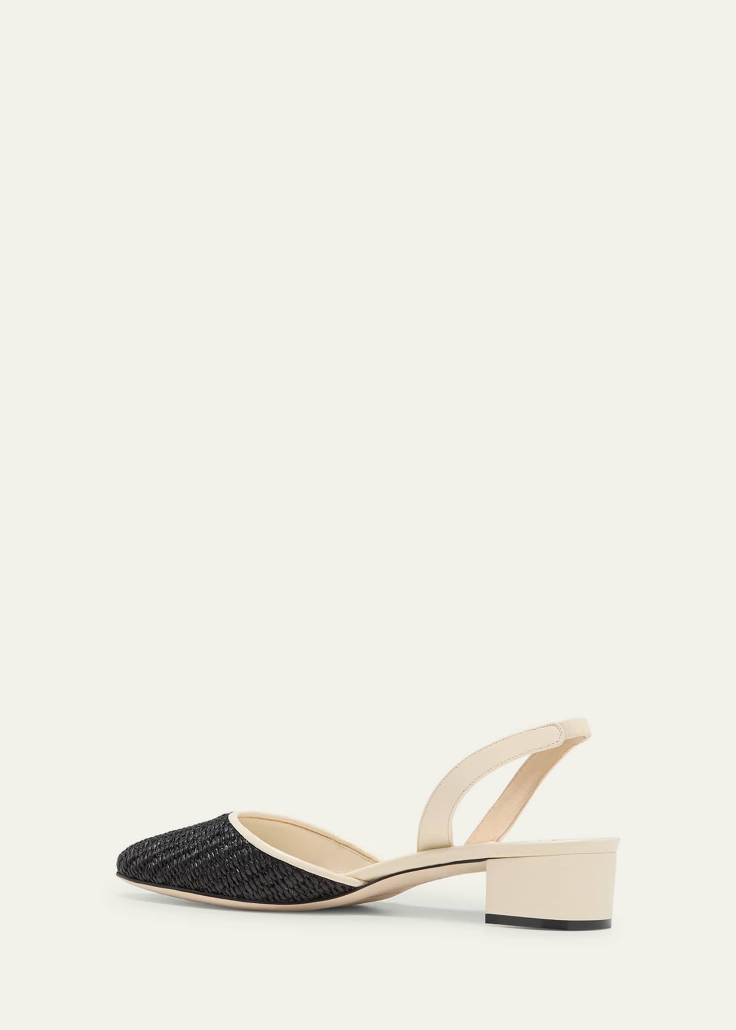 Manolo Blahnik Woven Slingback Ballerina Pumps Image 4 of 5