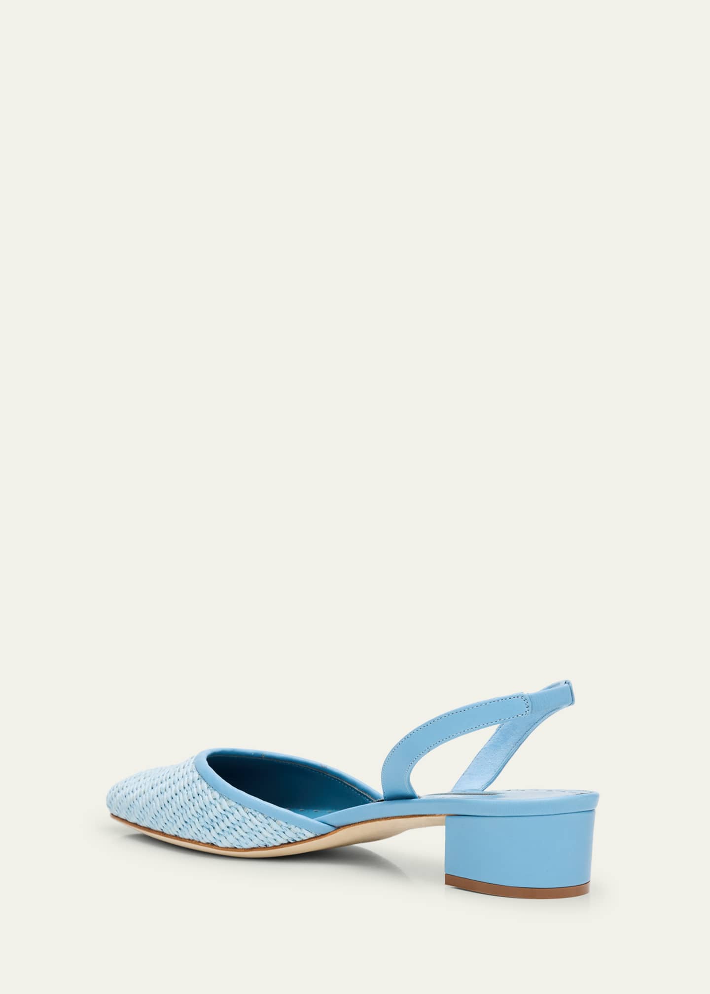 Manolo Blahnik Woven Slingback Ballerina Pumps Image 2 of 4
