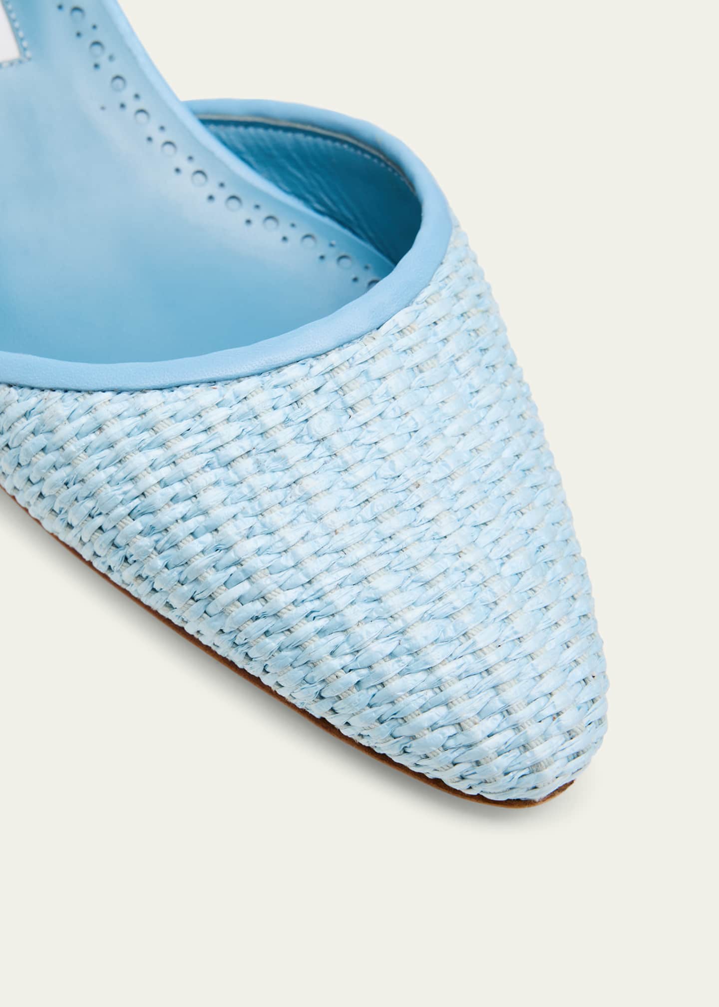 Manolo Blahnik Woven Slingback Ballerina Pumps Image 3 of 4