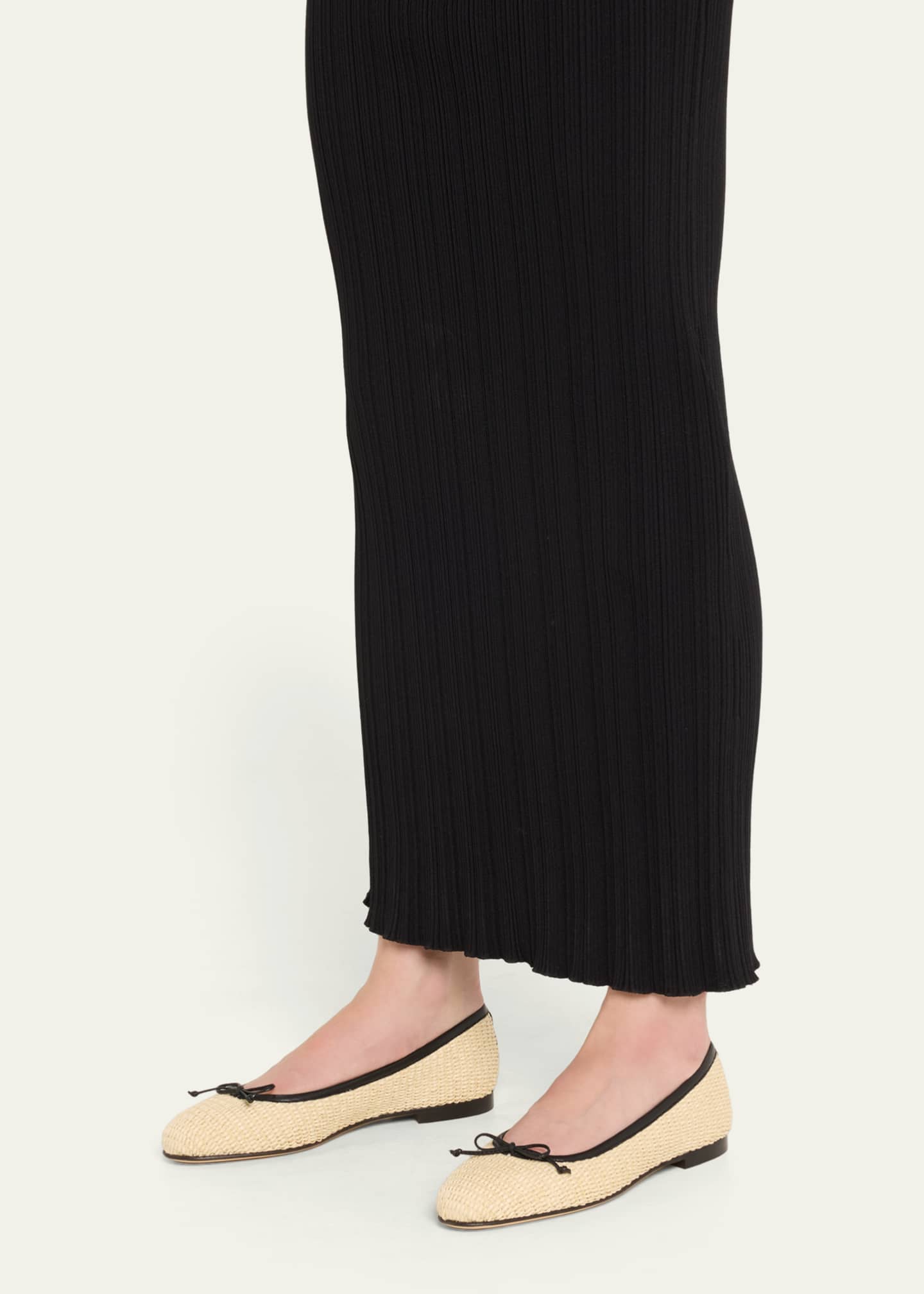 Manolo Blahnik Veralli Woven Bow Ballerina Flats Image 2 of 5