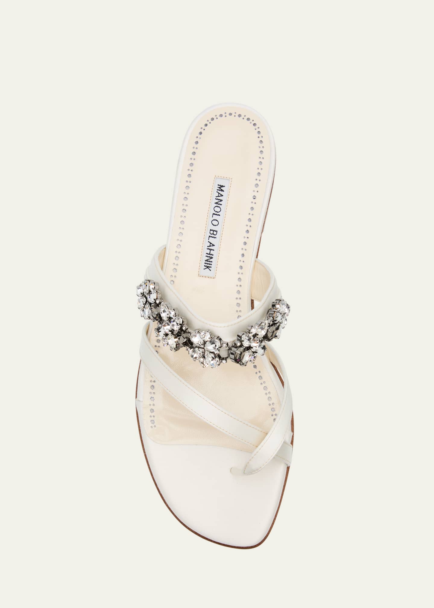 sale【Manolo Blahnik】『Perlusa』サテンサンダル クリスタル MANOLO BLAHNIK Perlusa crystal-embellished satin sandals